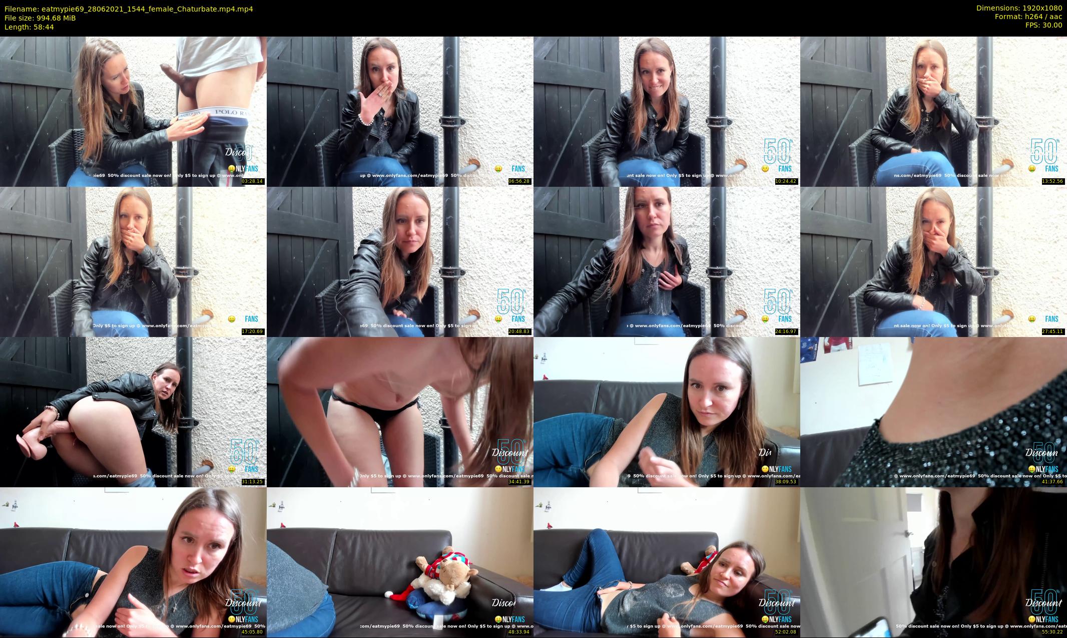 eatmypie69 — 59 minute Chaturbate female cam show recording, 1080p, Jun 28, 2021
