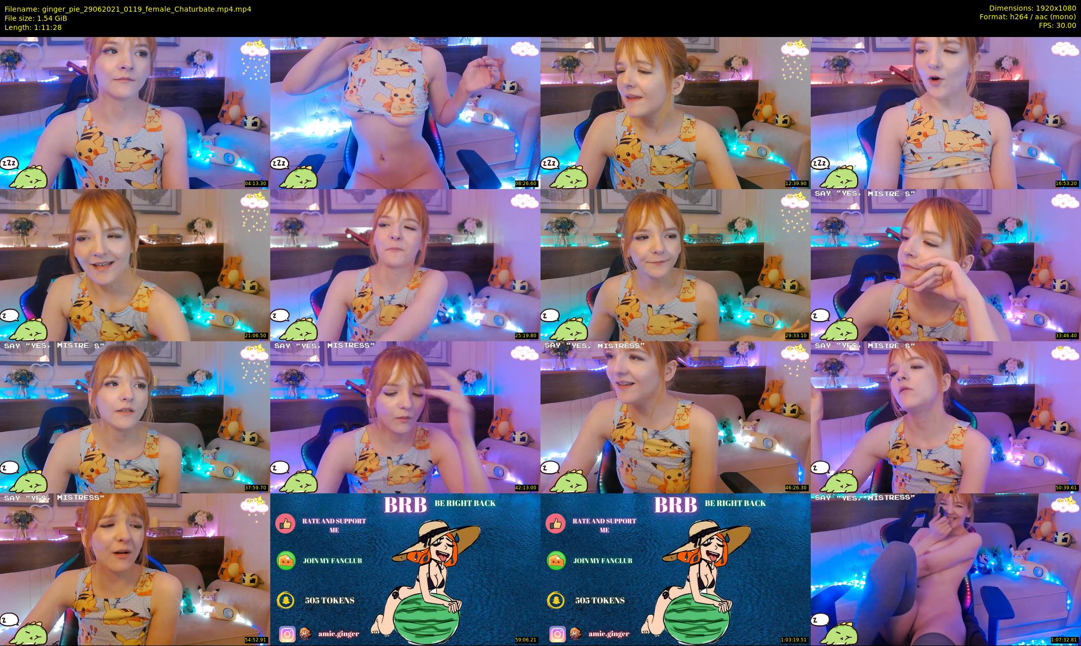 ginger_pie — 72 minute Chaturbate female cam show recording, 1080p, Jun 29, 2021