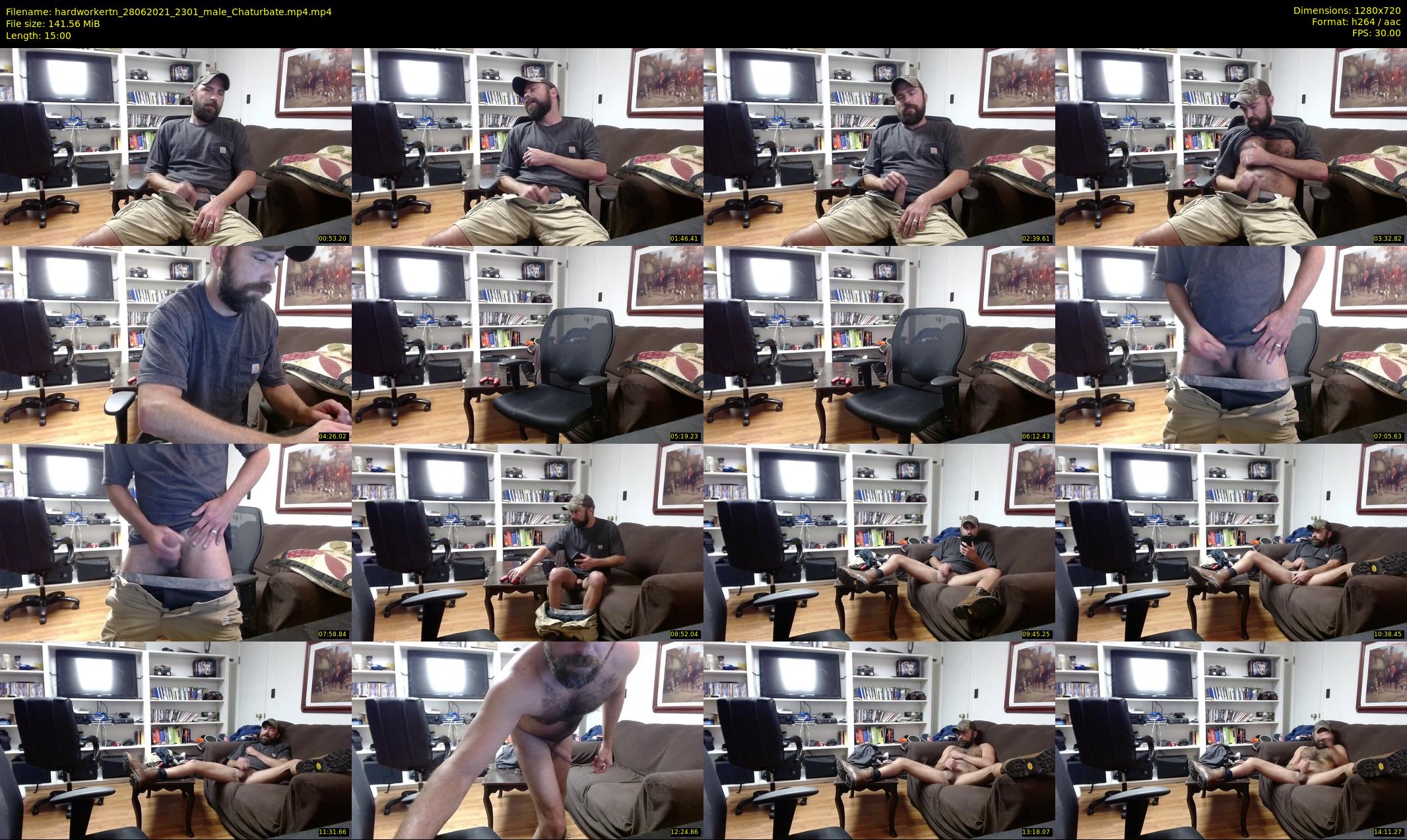 hardworkertn — 15 minute Chaturbate male cam show recording, 720p, Jun 28, 2021