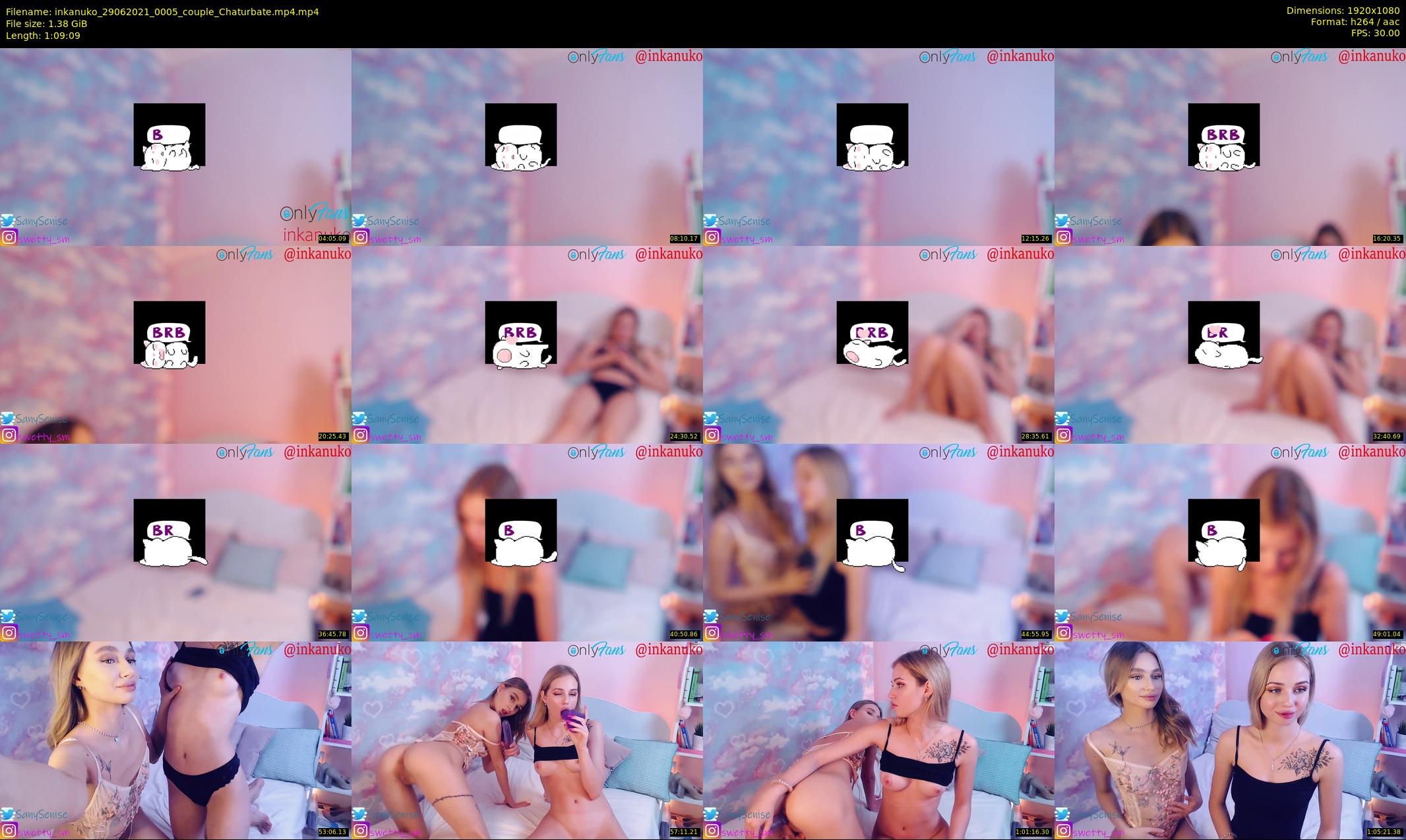 inkanuko — 70 minute Chaturbate couple cam show recording, 1080p, Jun 29, 2021