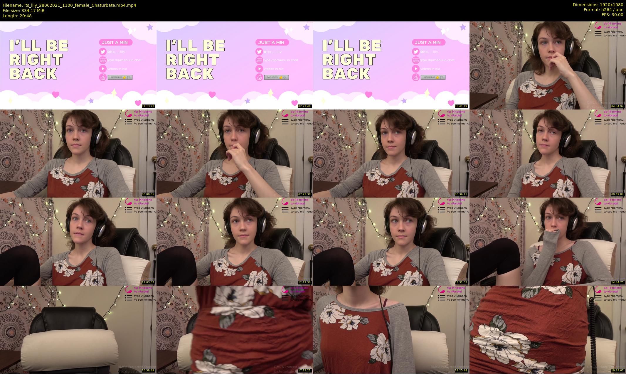 its_lily — 21 minute Chaturbate female cam show recording, 1080p, Jun 28, 2021