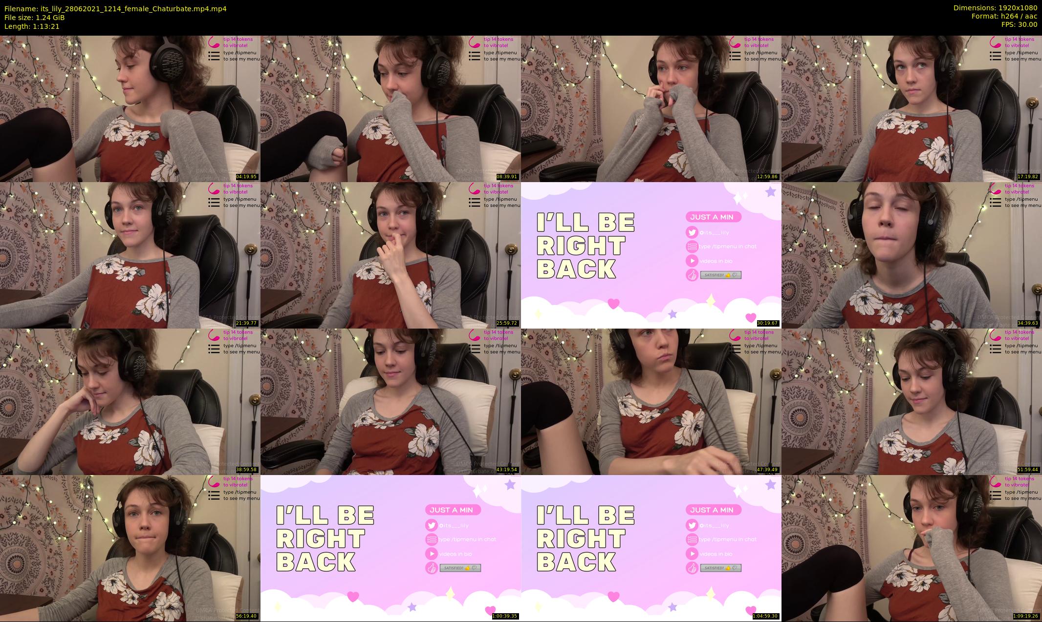 its_lily — 74 minute Chaturbate female cam show recording, 1080p, Jun 28, 2021
