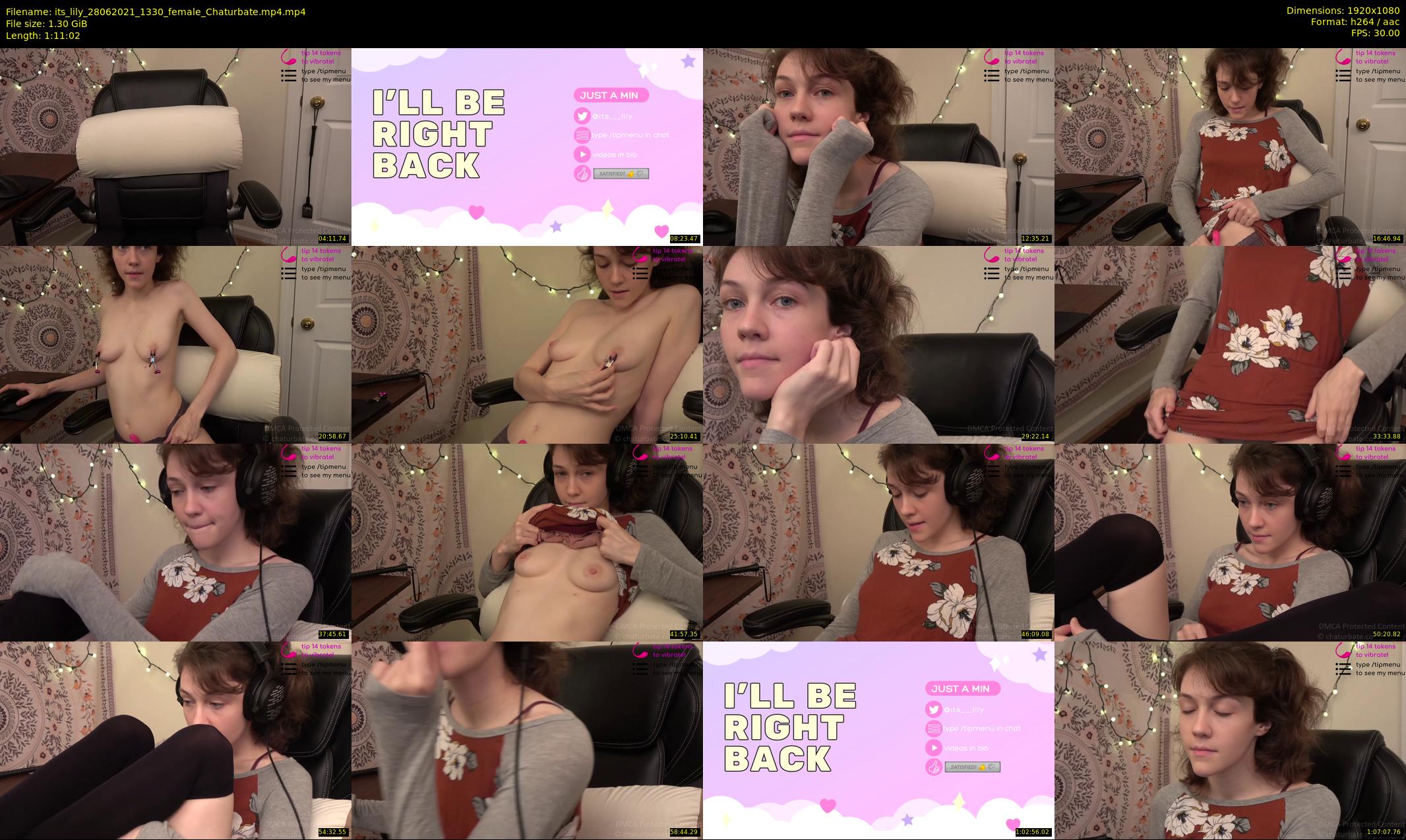 its_lily — 72 minute Chaturbate female cam show recording, 1080p, Jun 28, 2021