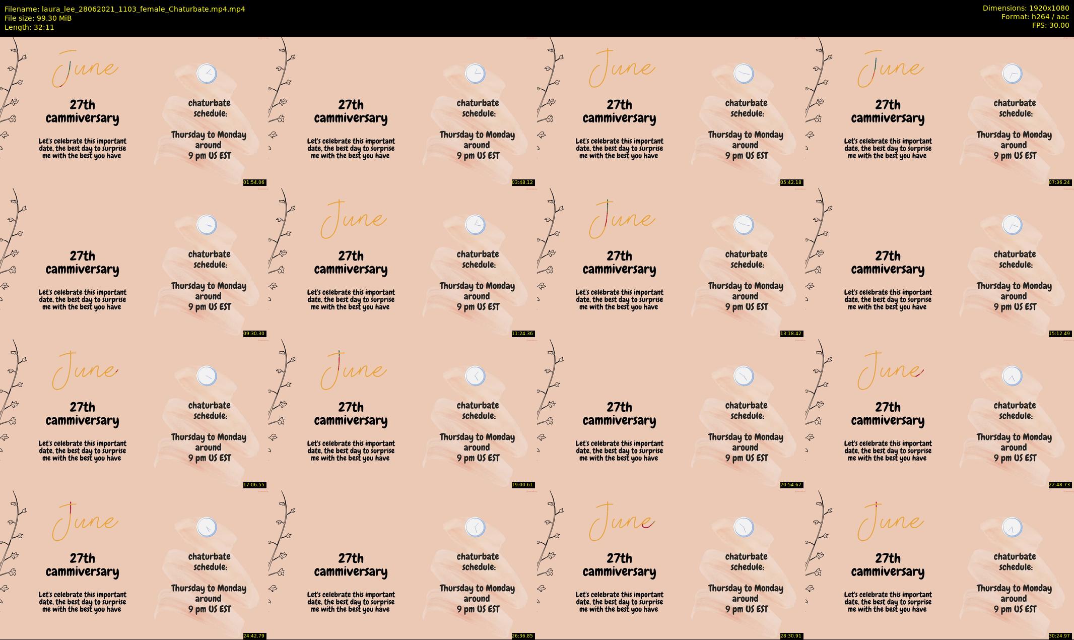 laura_lee — 33 minute Chaturbate female cam show recording, 1080p, Jun 28, 2021