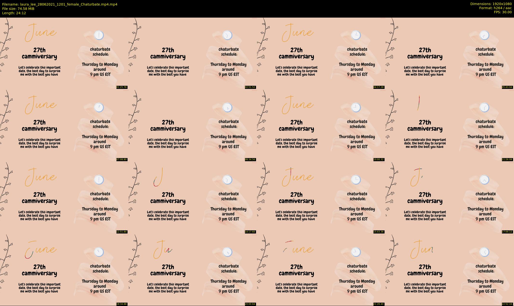 laura_lee — 25 minute Chaturbate female cam show recording, 1080p, Jun 28, 2021