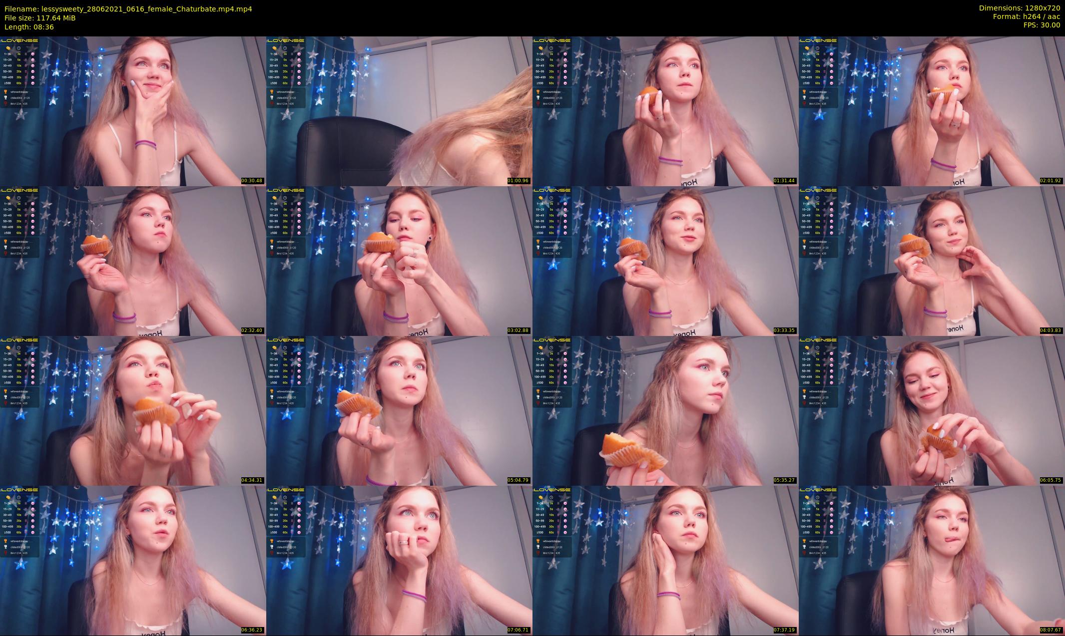 lessysweety — 9 minute Chaturbate female cam show recording, 720p, Jun 28, 2021