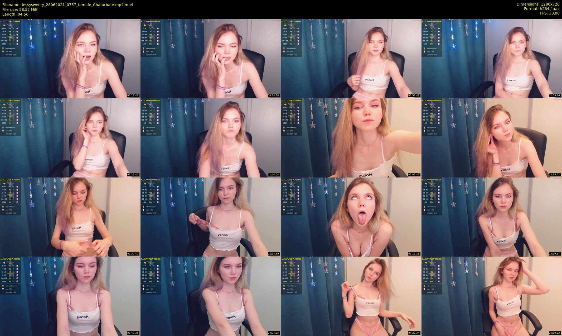 lessysweety — 5 minute Chaturbate female cam show recording, 720p, Jun 28, 2021