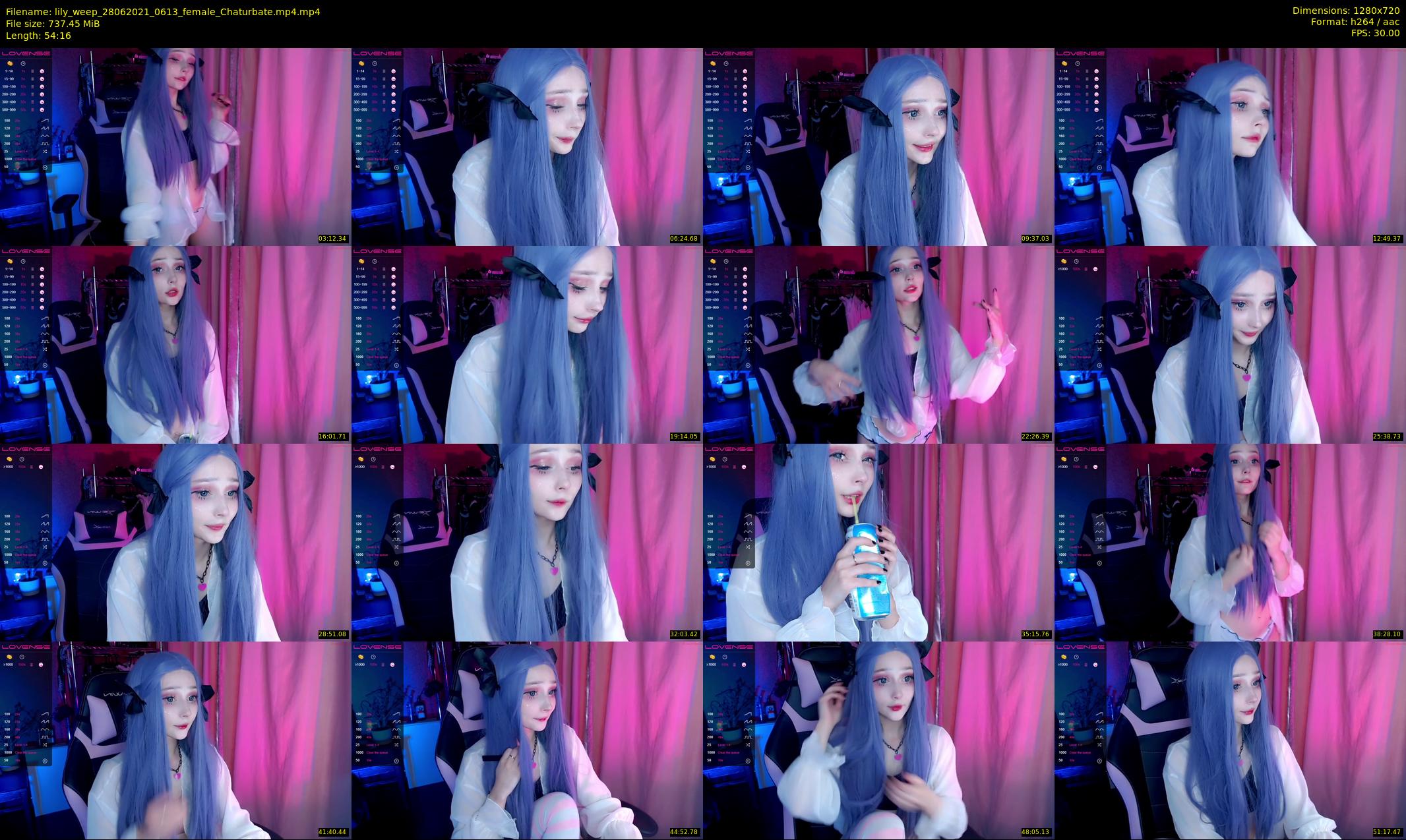 lily_weep — 55 minute Chaturbate female cam show recording, 720p, Jun 28, 2021