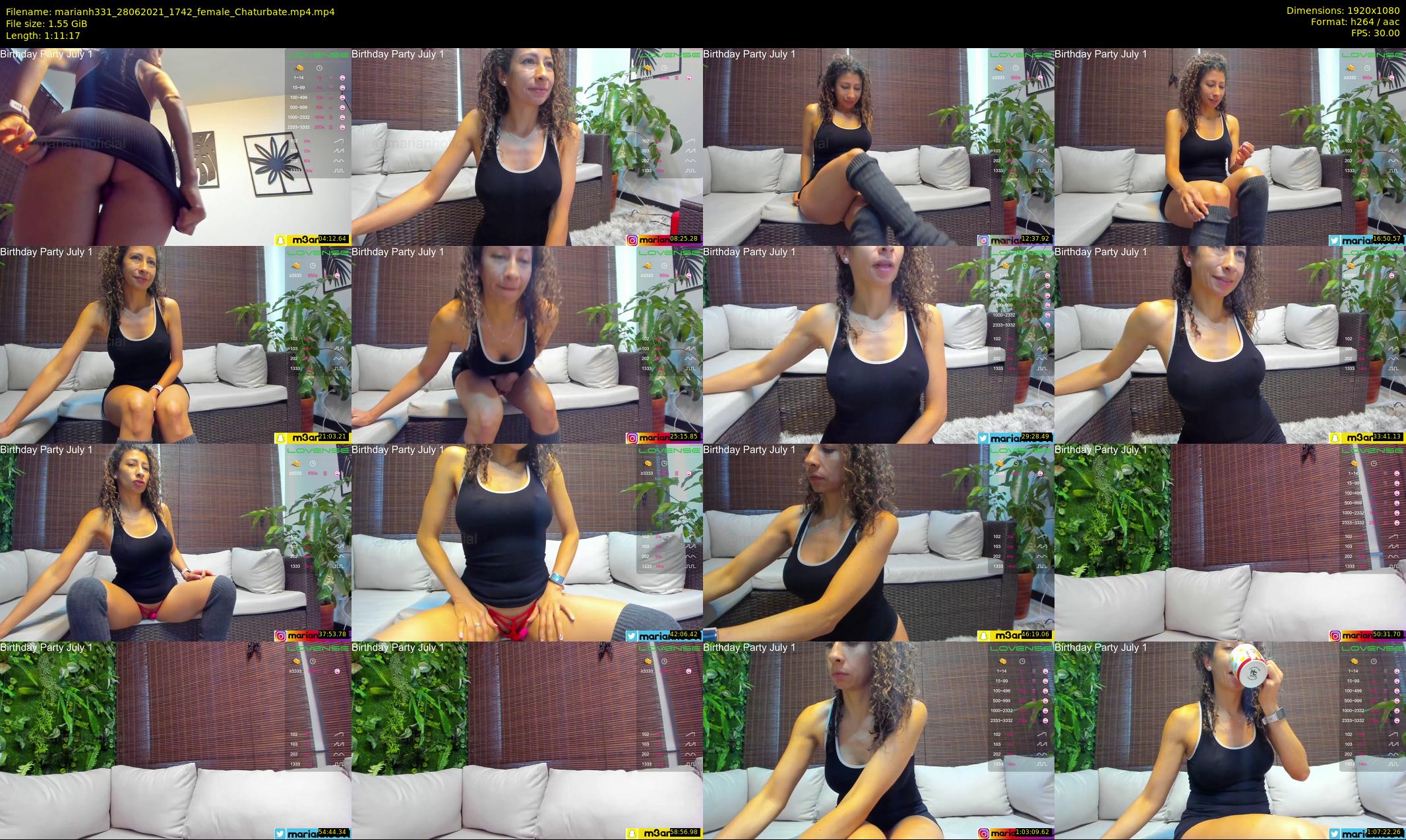marianh331 — 72 minute Chaturbate female cam show recording, 1080p, Jun 28, 2021