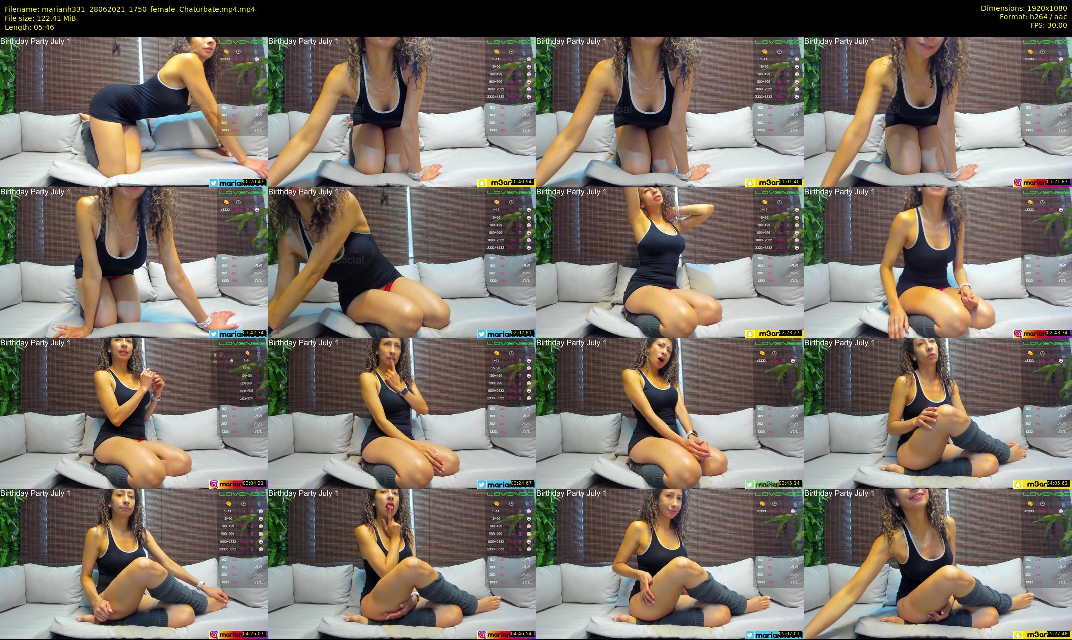 marianh331 — 6 minute Chaturbate female cam show recording, 1080p, Jun 28, 2021