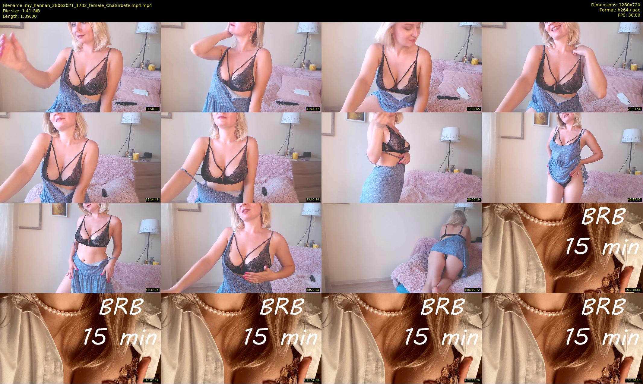 my_hannah — 99 minute Chaturbate female cam show recording, 720p, Jun 28, 2021