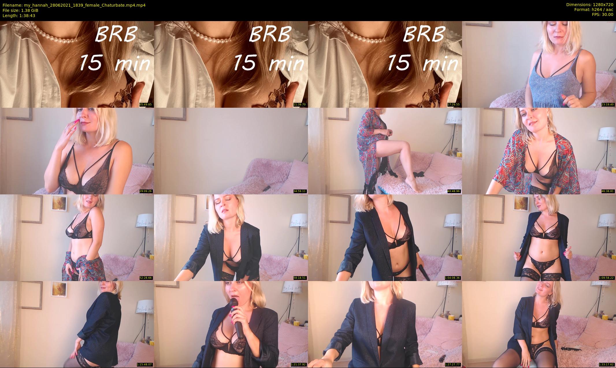 my_hannah — 99 minute Chaturbate female cam show recording, 720p, Jun 28, 2021