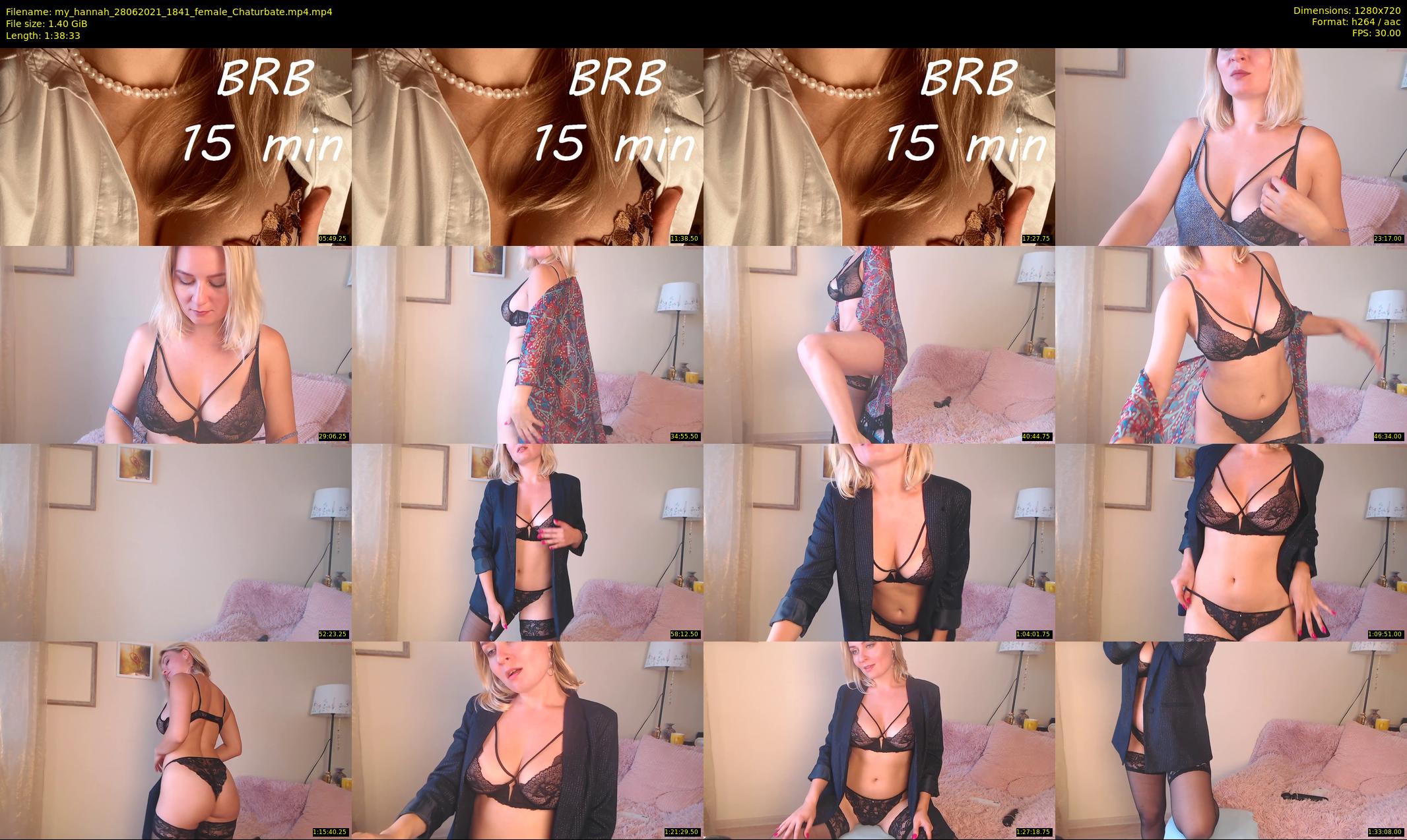 my_hannah — 99 minute Chaturbate female cam show recording, 720p, Jun 28, 2021