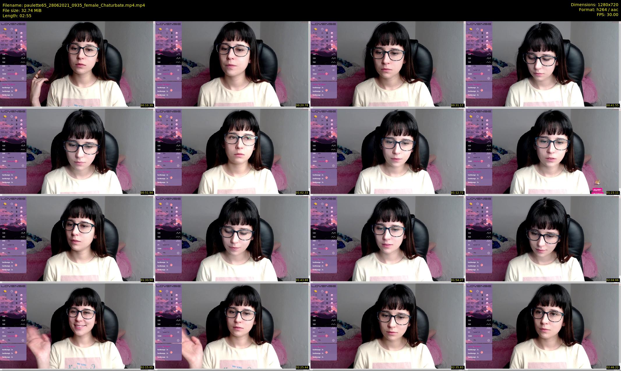 paulette65 — 3 minute Chaturbate female cam show recording, 720p, Jun 28, 2021