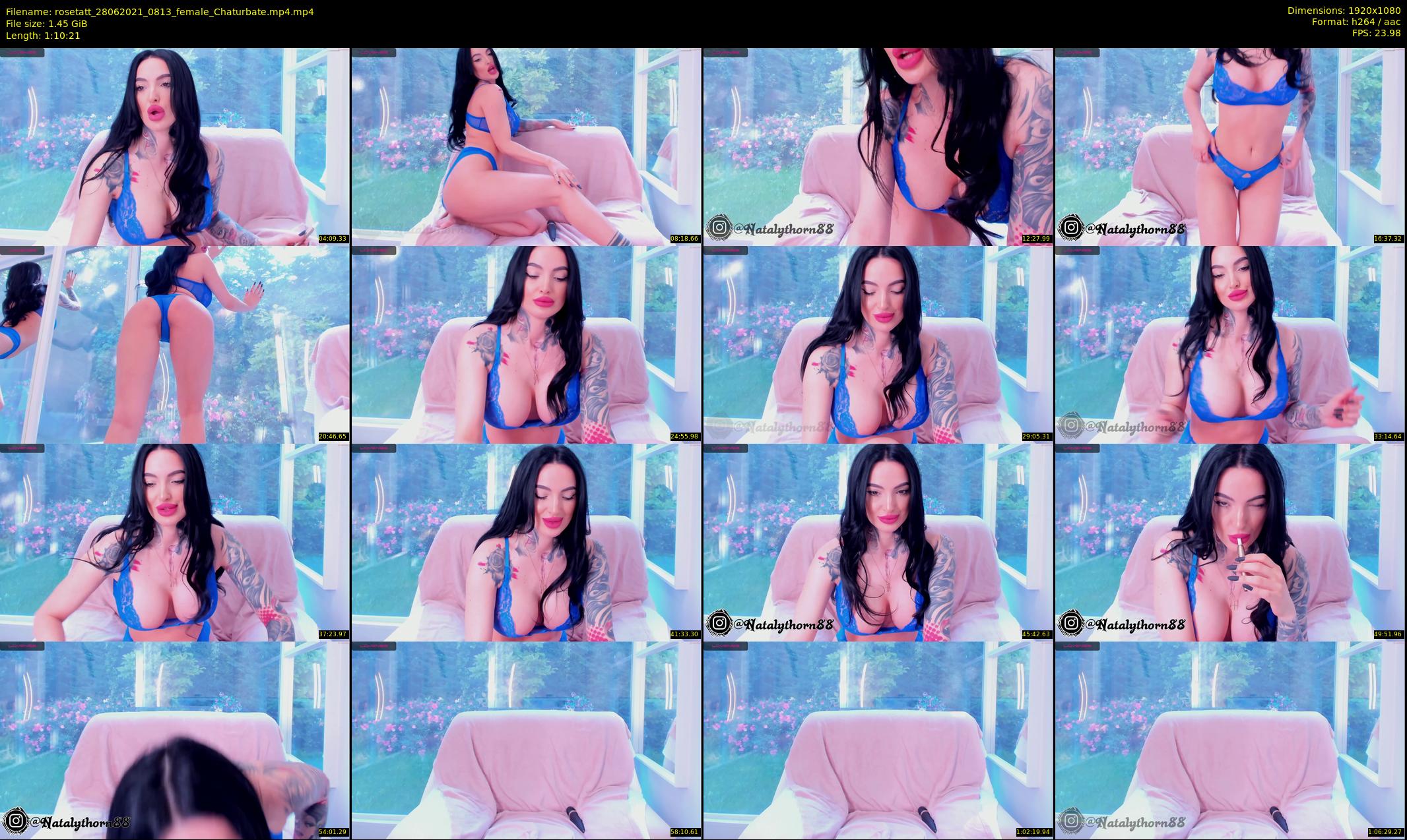 rosetatt — 71 minute Chaturbate female cam show recording, 1080p, Jun 28, 2021