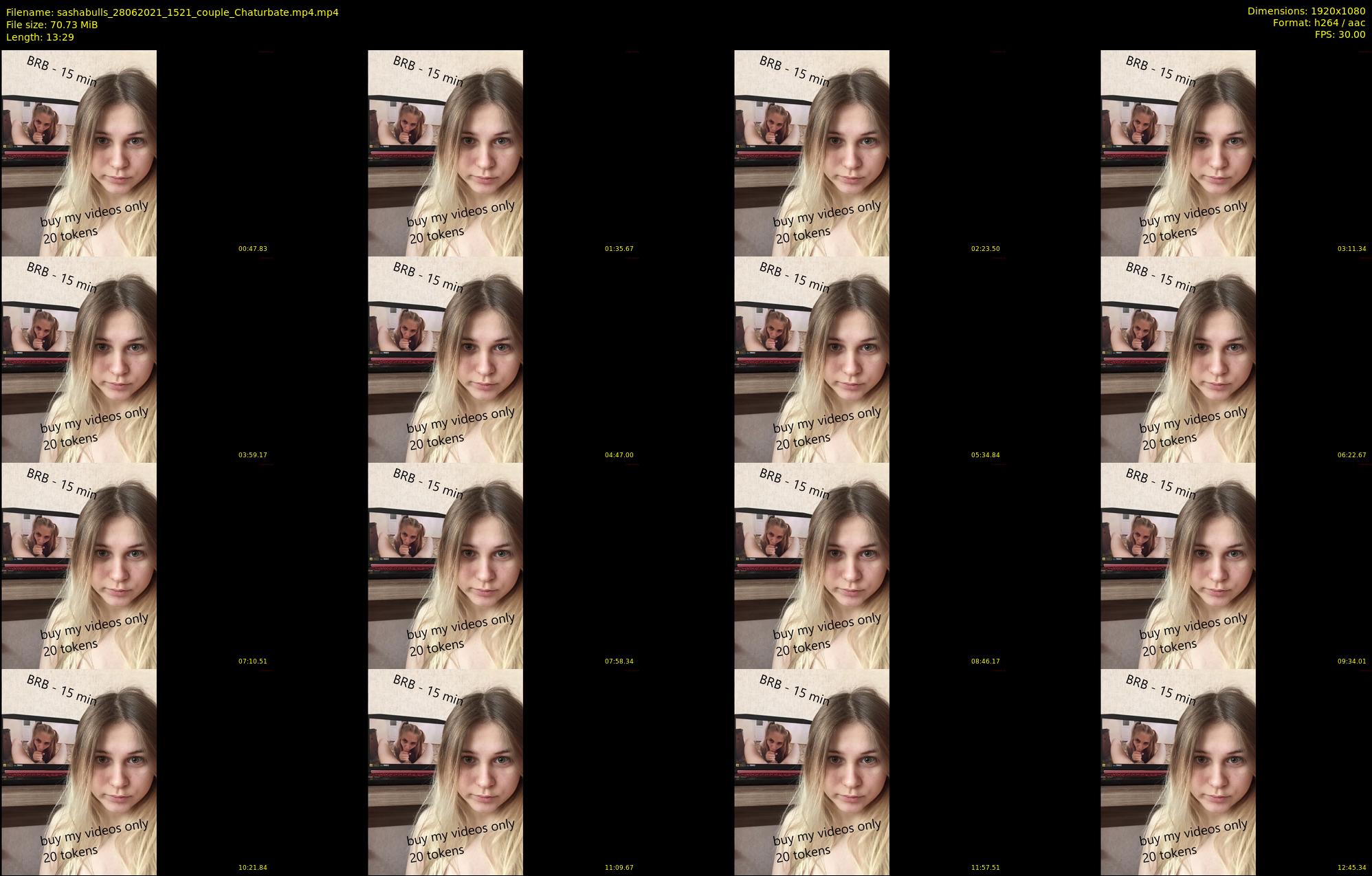 sashabulls — 14 minute Chaturbate couple cam show recording, 1080p, Jun 28, 2021