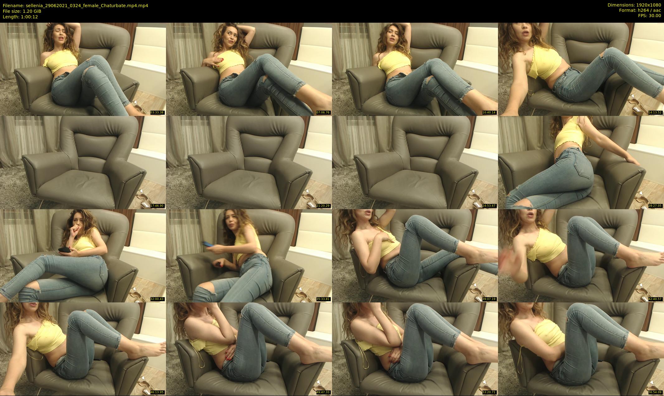 sellenia — 61 minute Chaturbate female cam show recording, 1080p, Jun 29, 2021