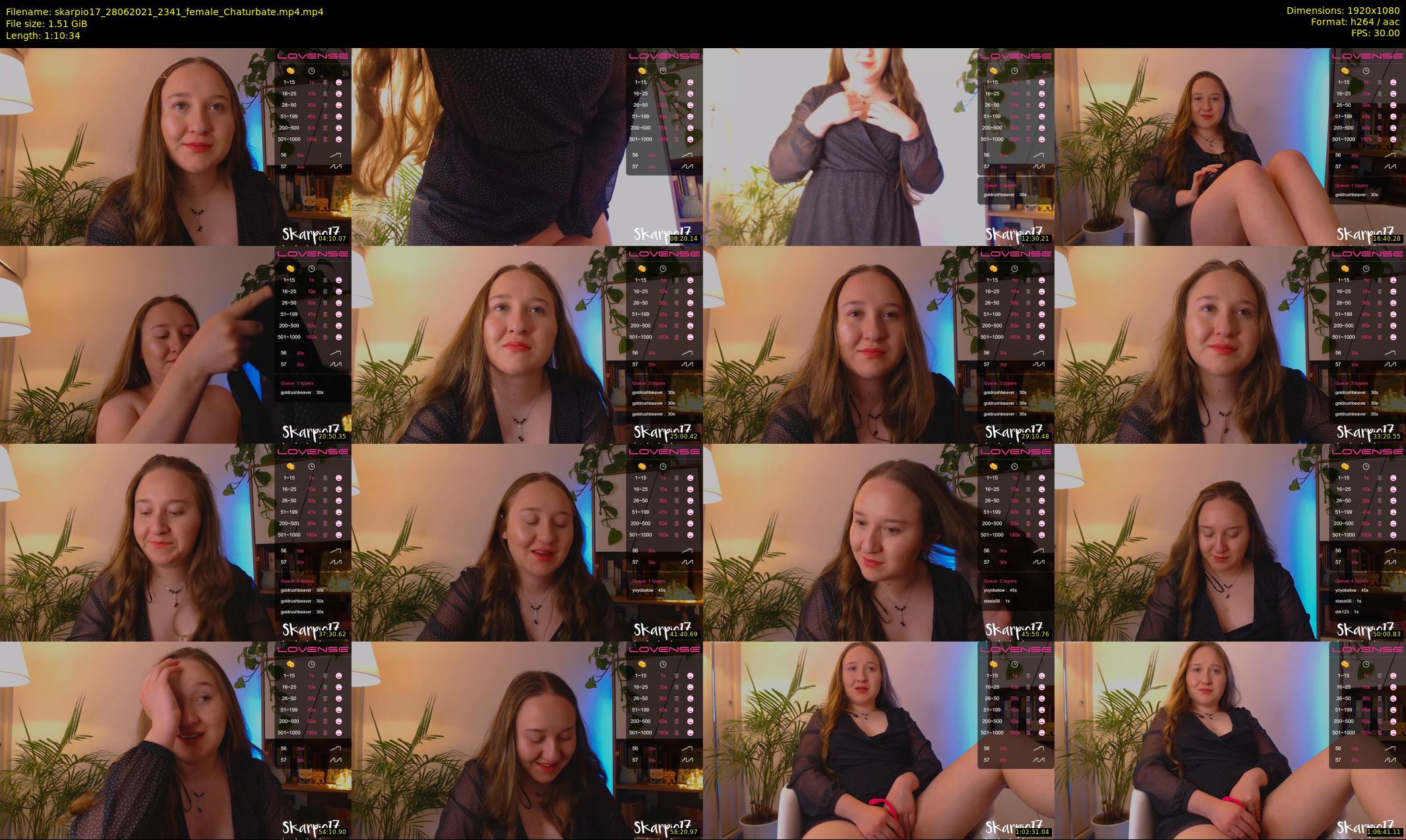 skarpio17 — 71 minute Chaturbate female cam show recording, 1080p, Jun 28, 2021