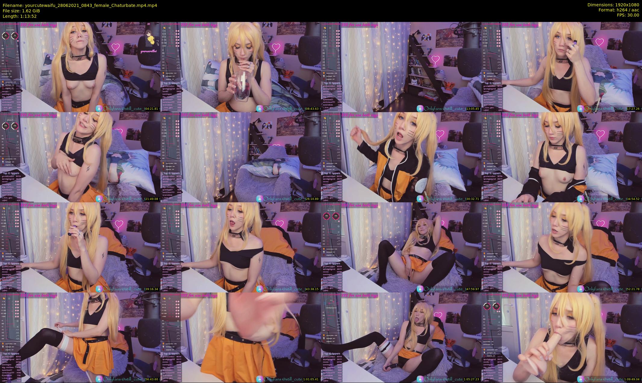 yourcutewaifu — 74 minute Chaturbate female cam show recording, 1080p, Jun 28, 2021