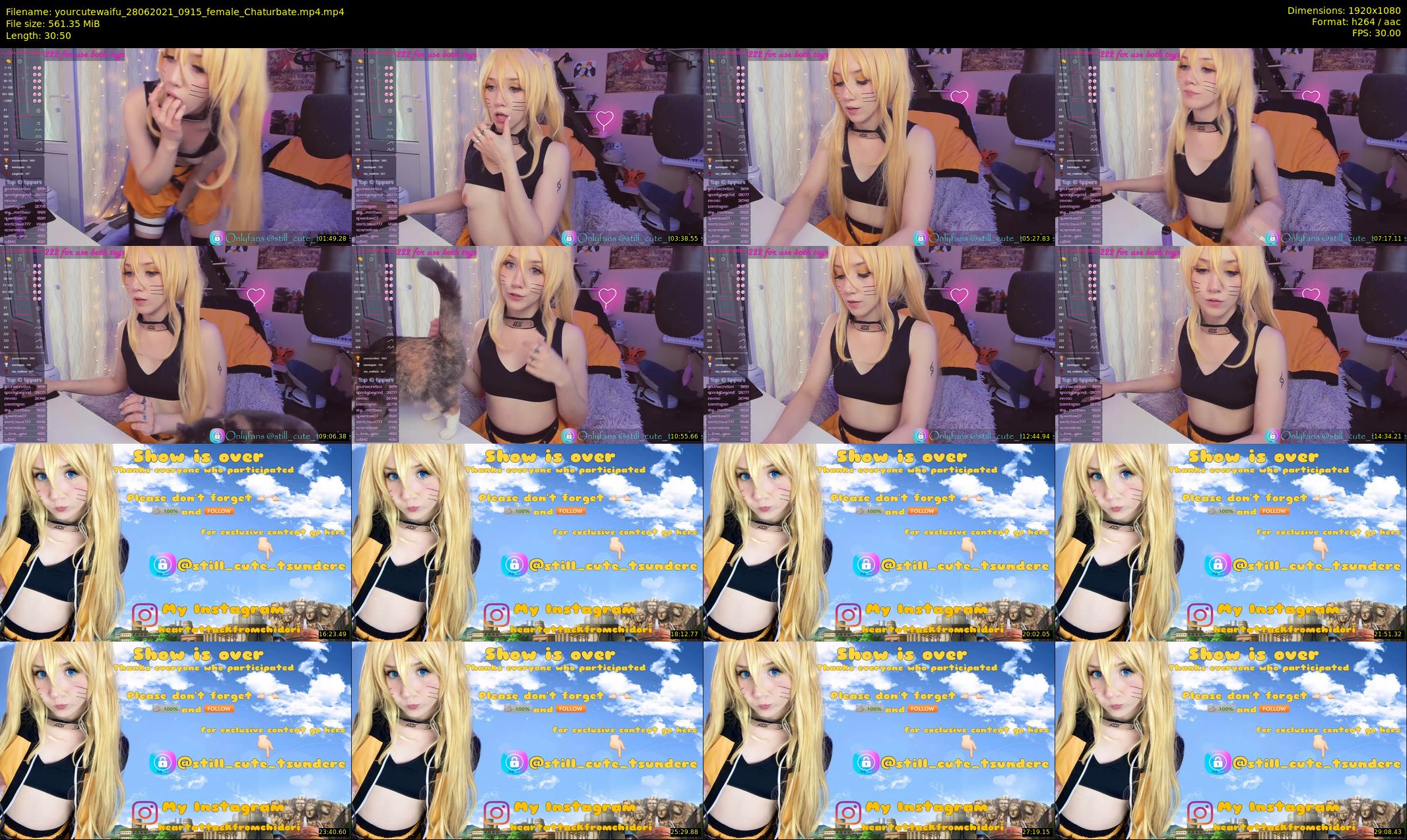 yourcutewaifu — 31 minute Chaturbate female cam show recording, 1080p, Jun 28, 2021