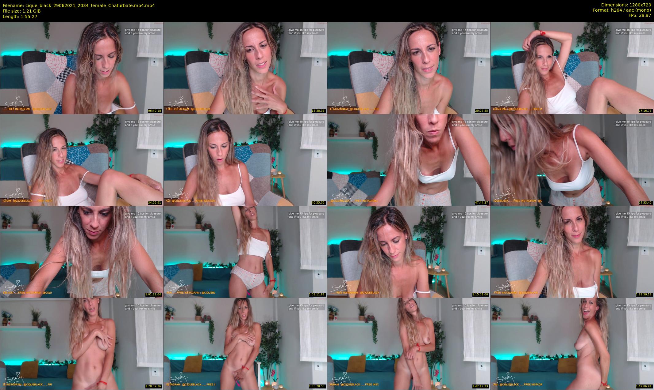 cique_black — 116 minute Chaturbate female cam show recording, 720p, Jun 29, 2021