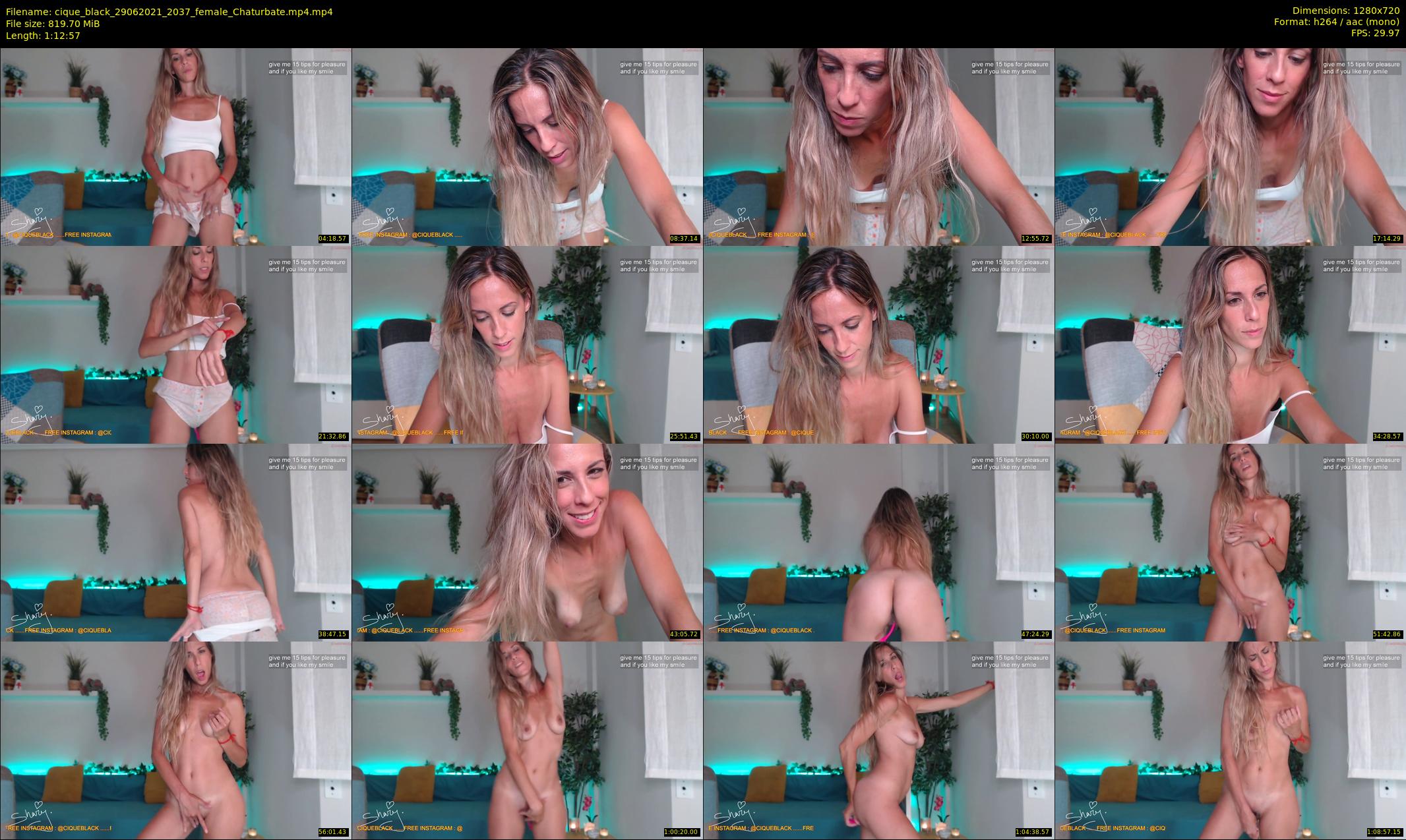 cique_black — 73 minute Chaturbate female cam show recording, 720p, Jun 29, 2021