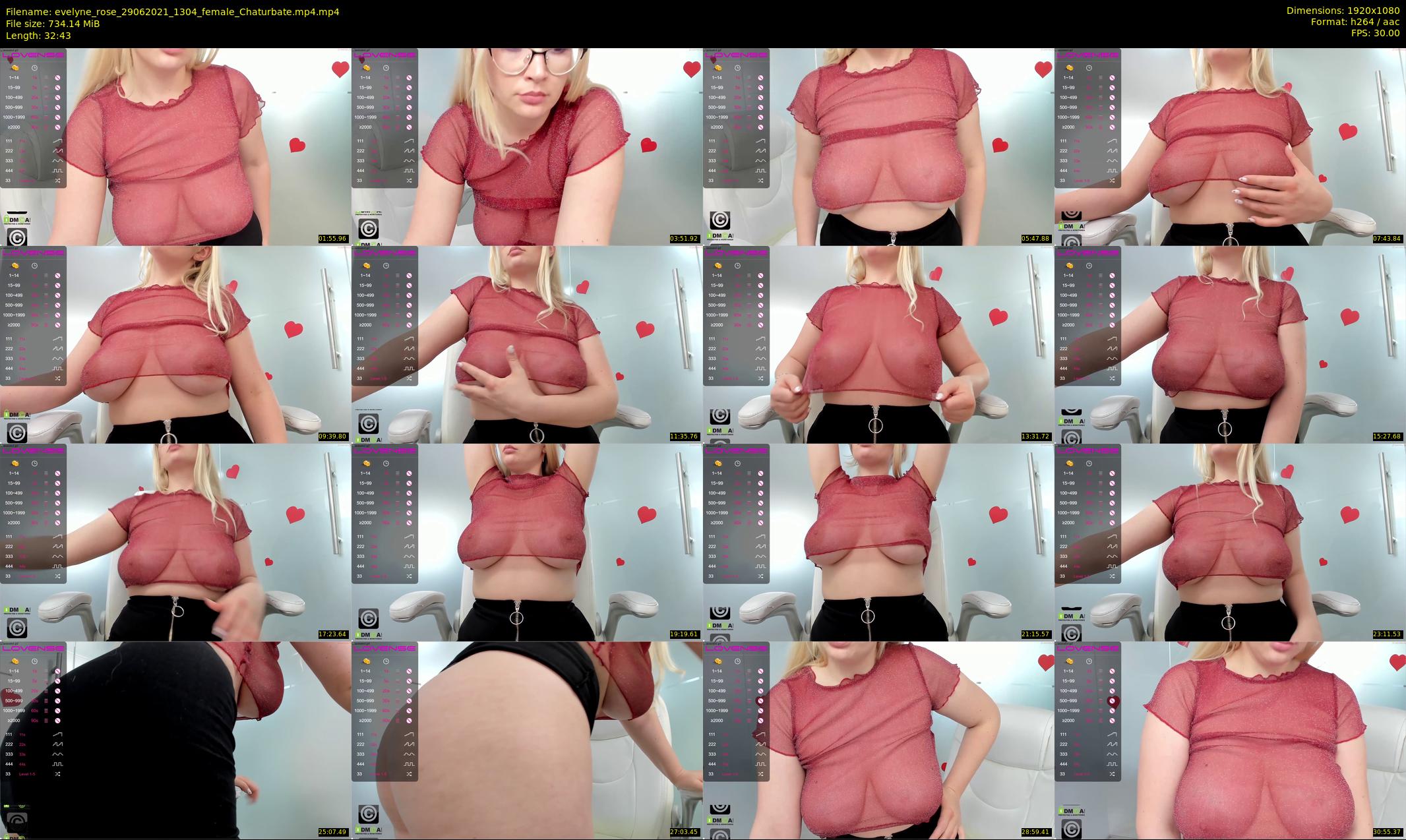 evelyne_rose — 33 minute Chaturbate female cam show recording, 1080p, Jun 29, 2021