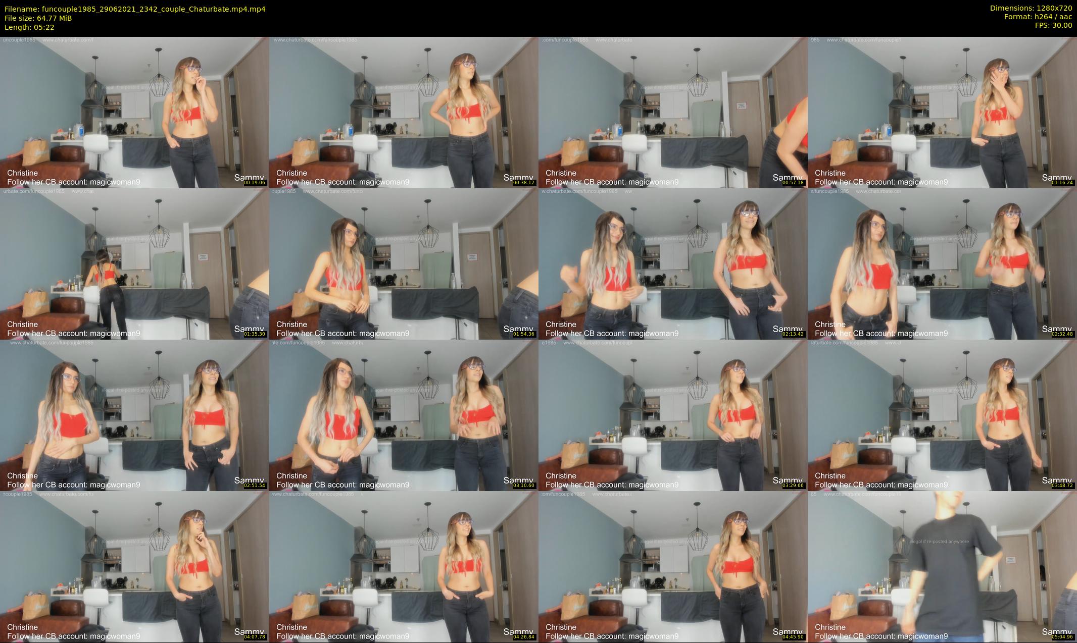 funcouple1985 — 6 minute Chaturbate couple cam show recording, 720p, Jun 29, 2021