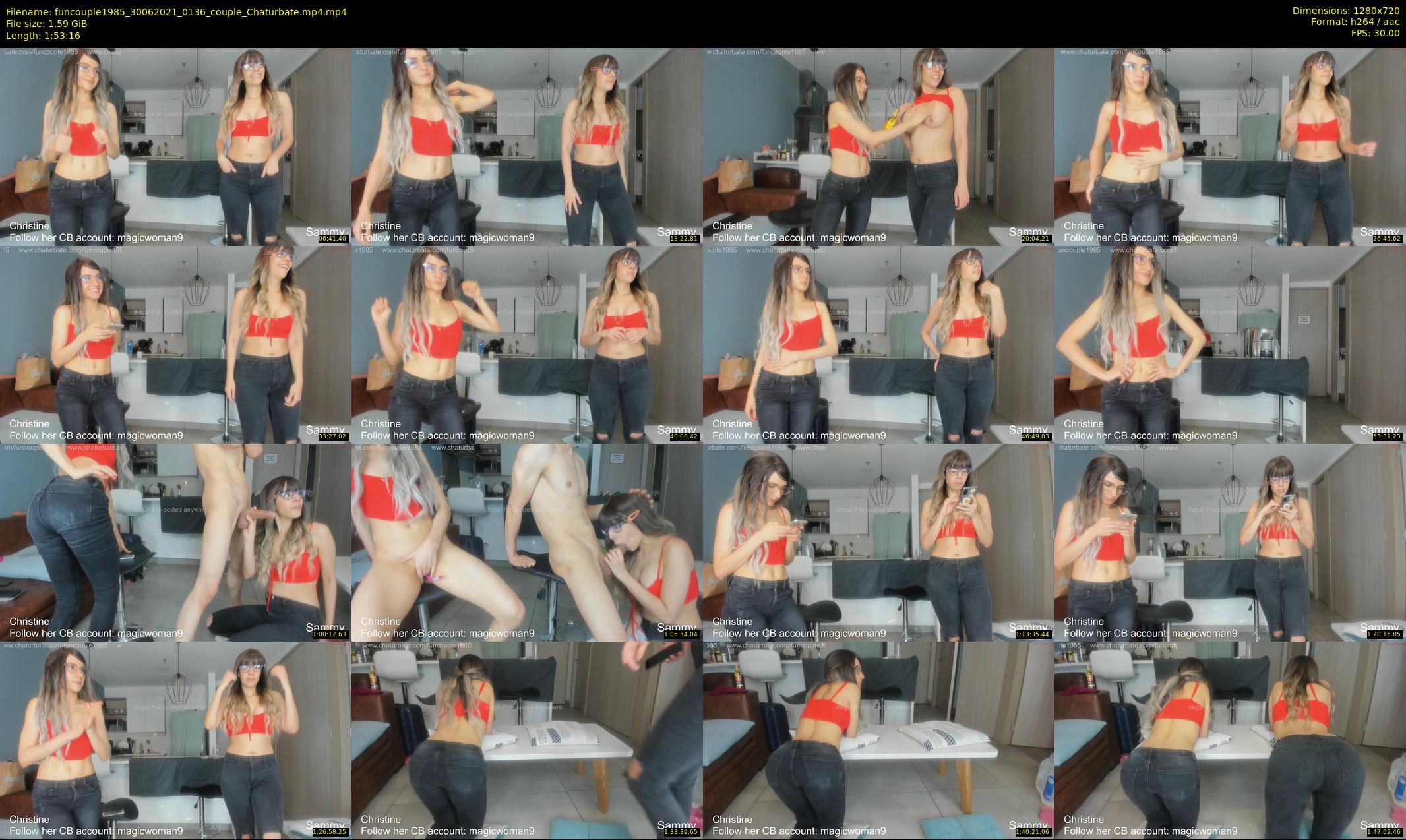funcouple1985 — 114 minute Chaturbate couple cam show recording, 720p, Jun 30, 2021