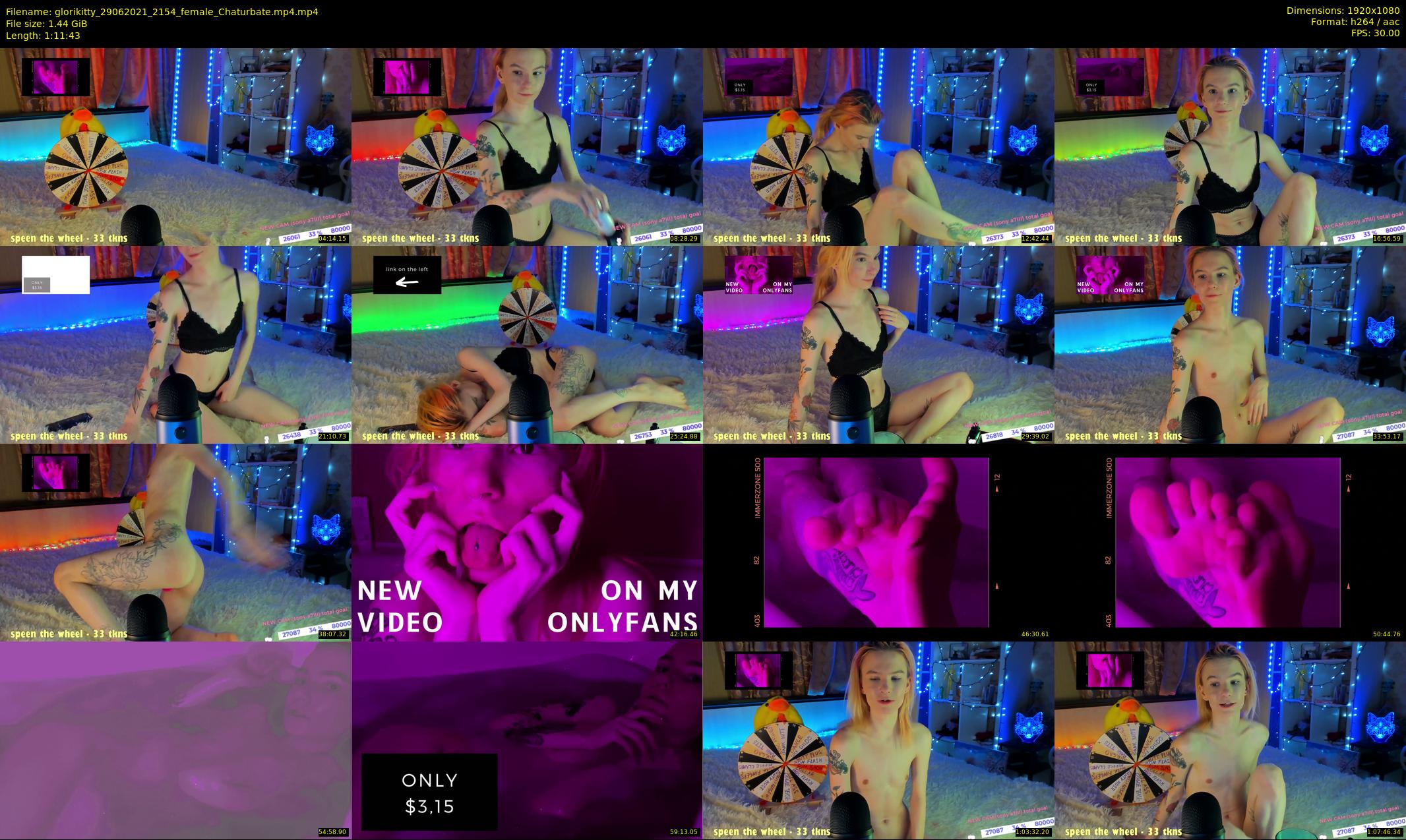glorikitty — 72 minute Chaturbate female cam show recording, 1080p, Jun 29, 2021
