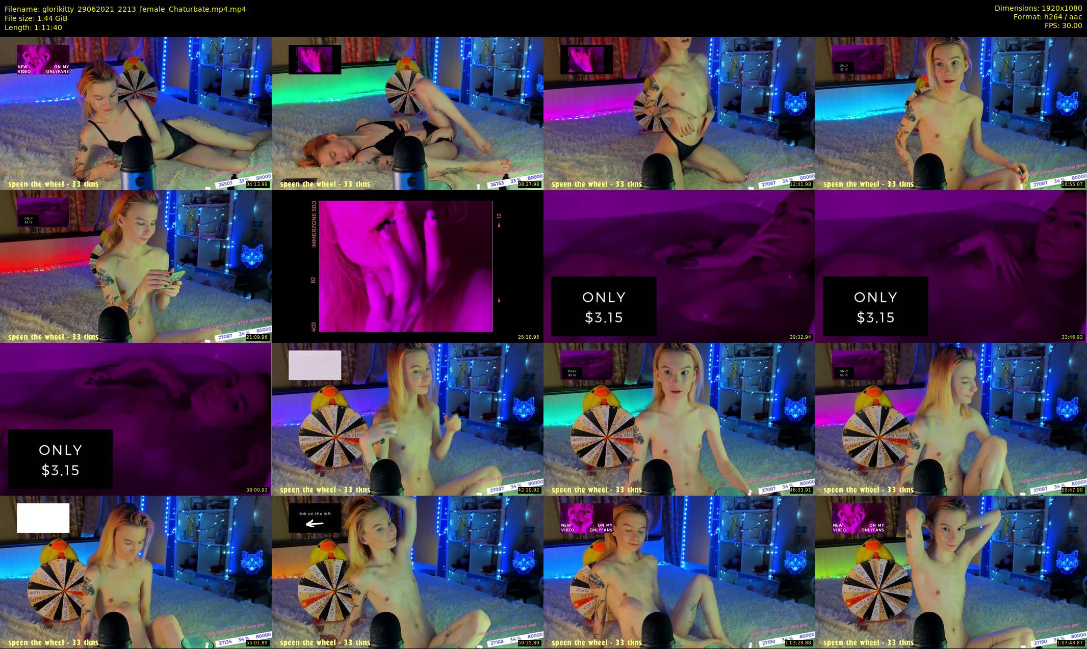 glorikitty — 72 minute Chaturbate female cam show recording, 1080p, Jun 29, 2021