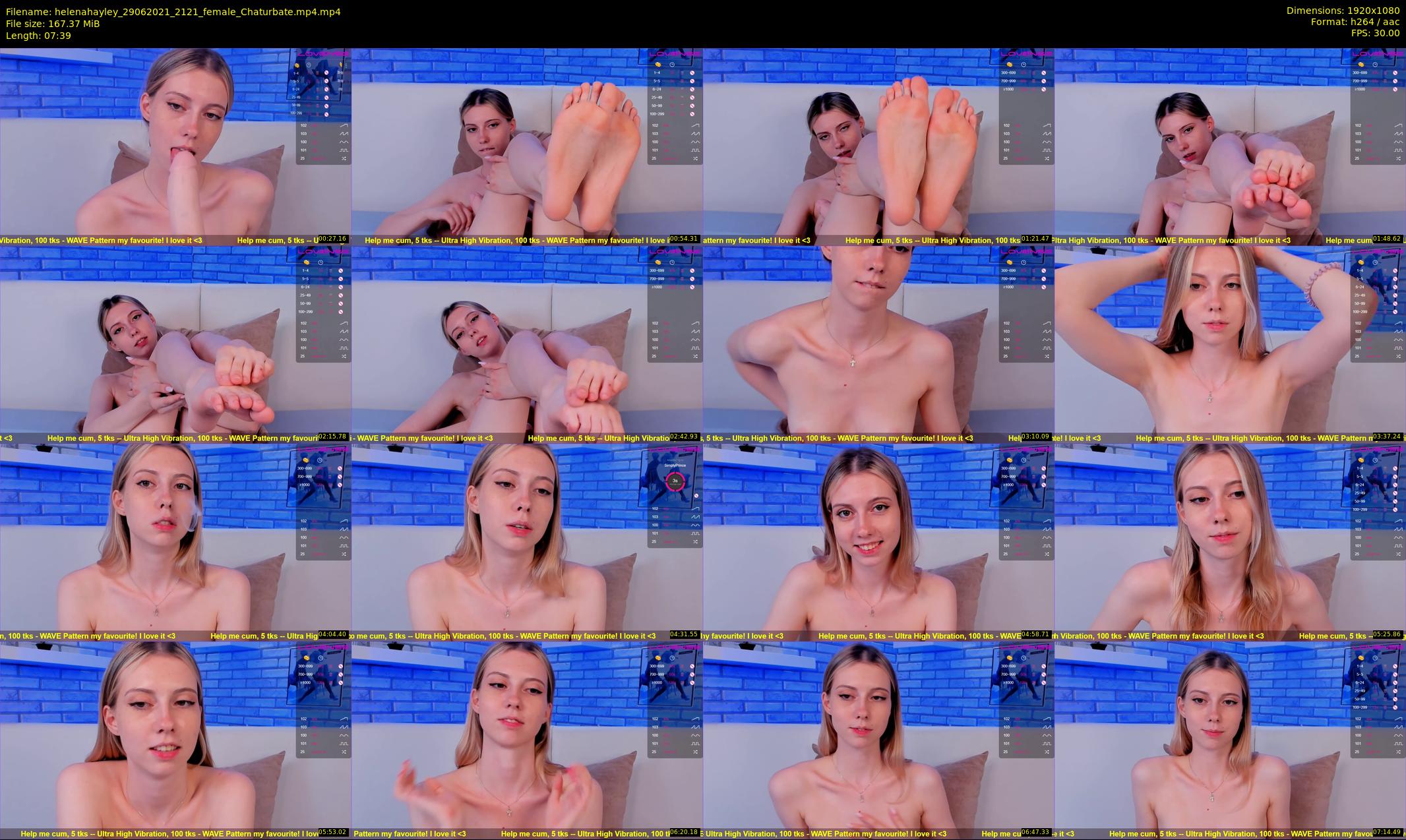 helenahayley — 8 minute Chaturbate female cam show recording, 1080p, Jun 29, 2021