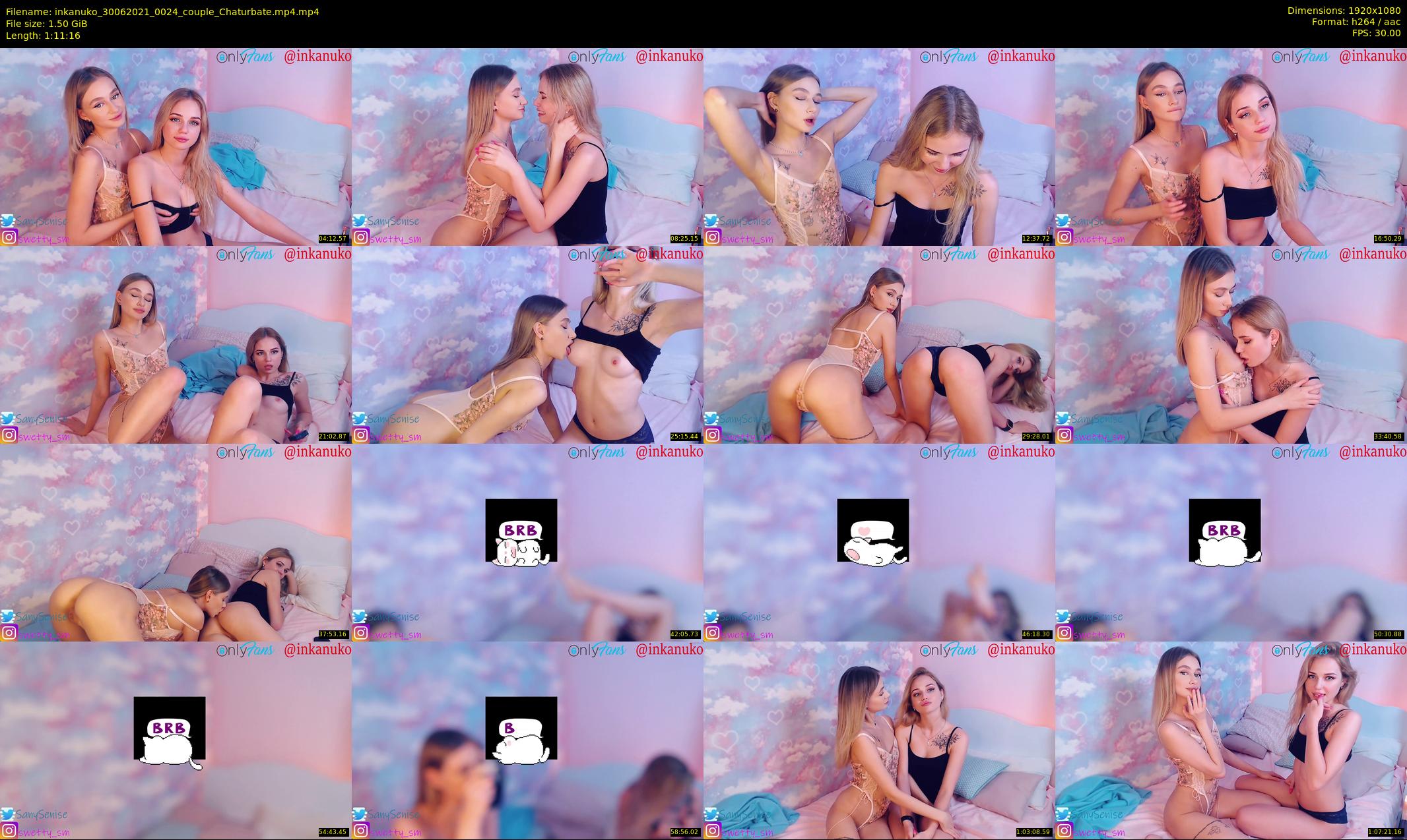 inkanuko — 72 minute Chaturbate couple cam show recording, 1080p, Jun 30, 2021