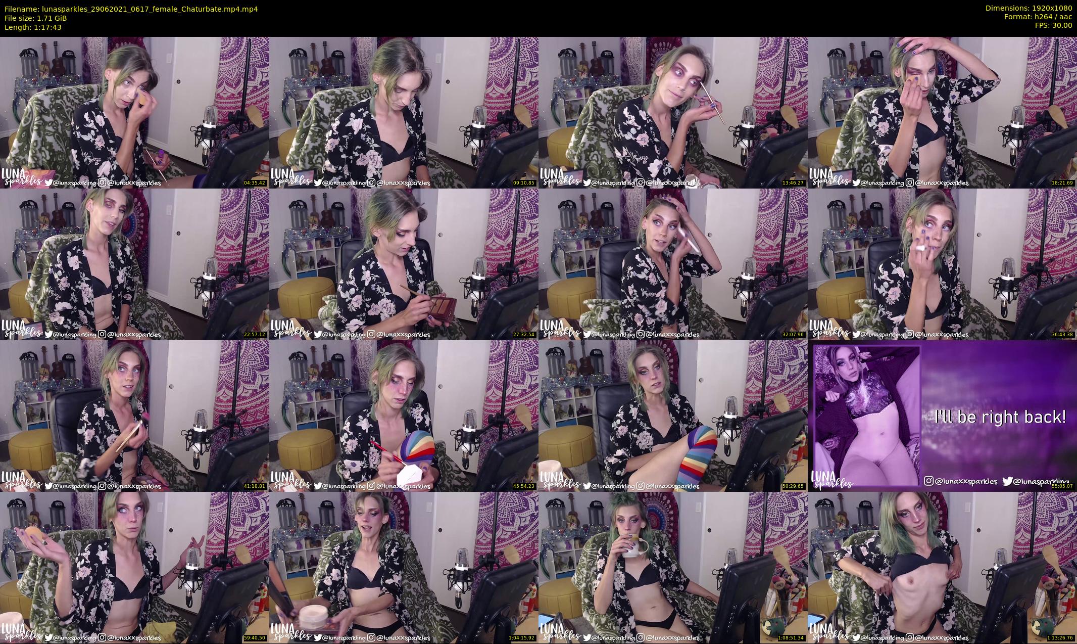 lunasparkles — 78 minute Chaturbate female cam show recording, 1080p, Jun 29, 2021