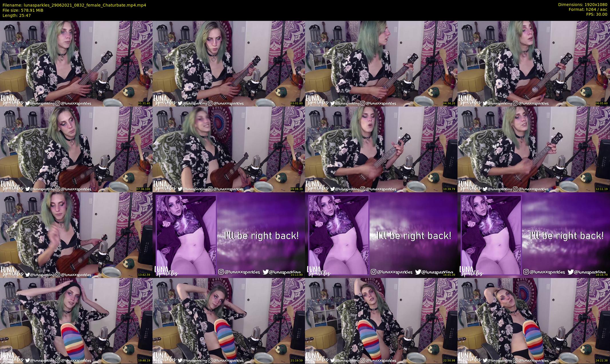 lunasparkles — 26 minute Chaturbate female cam show recording, 1080p, Jun 29, 2021