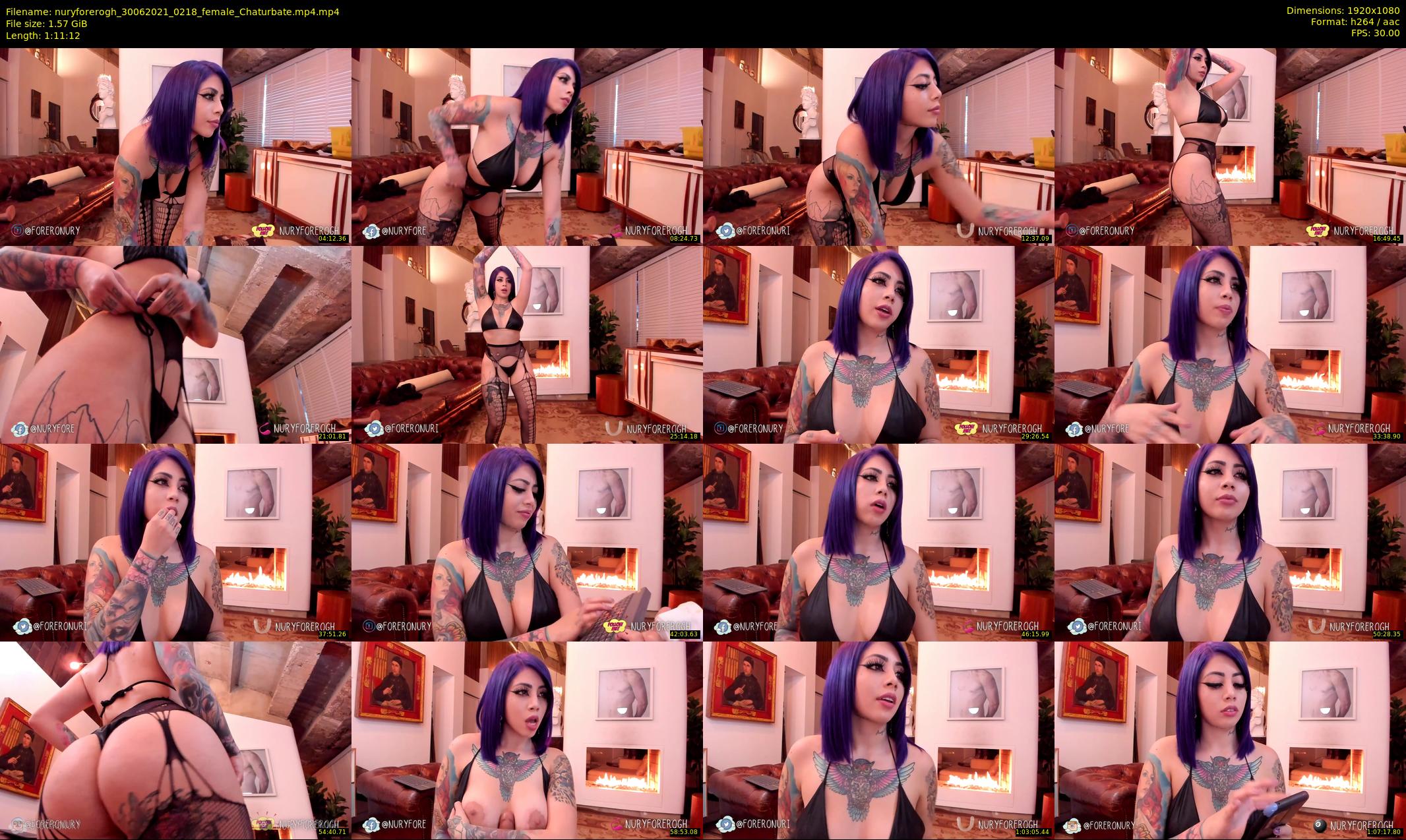 nuryforerogh — 72 minute Chaturbate female cam show recording, 1080p, Jun 30, 2021