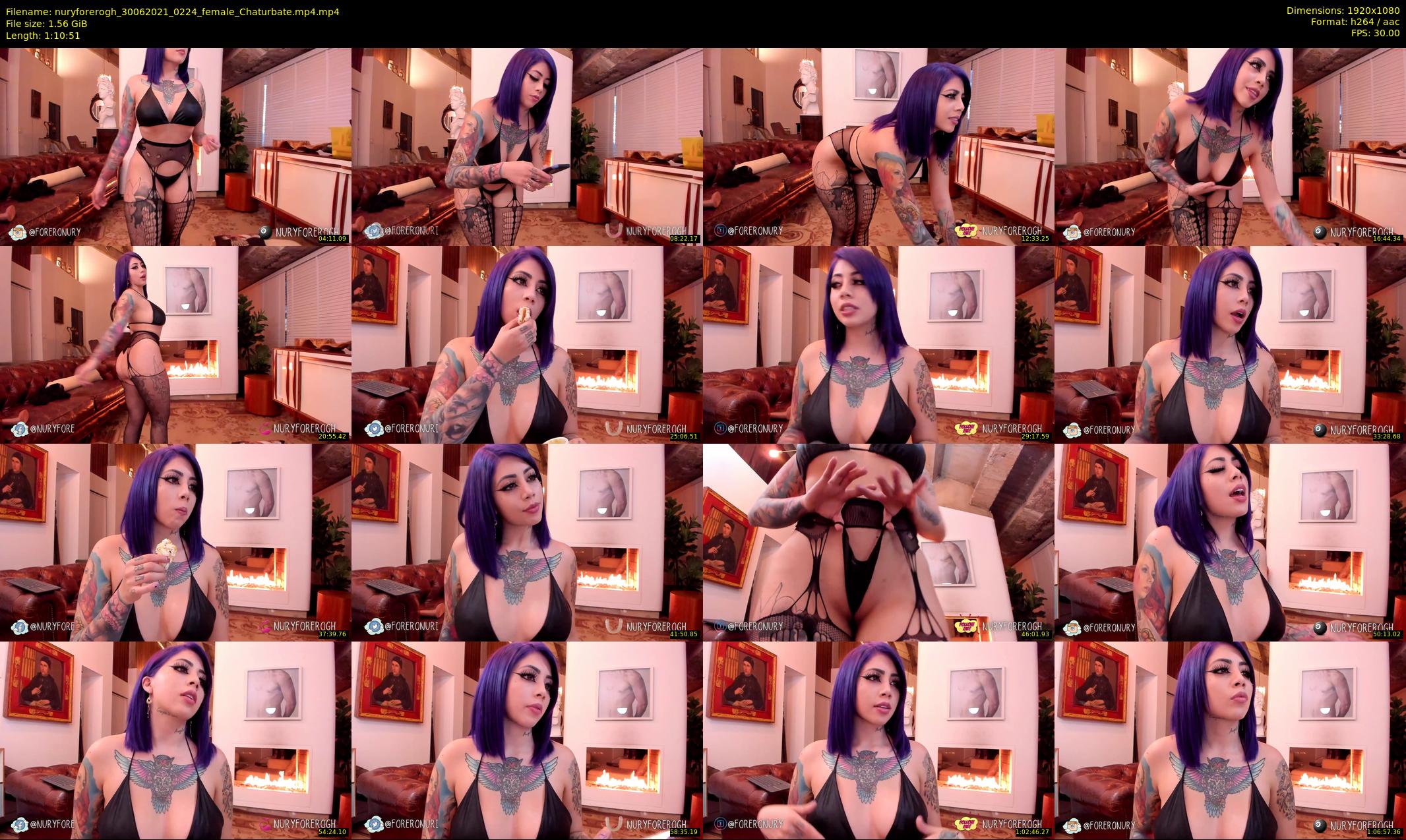 nuryforerogh — 71 minute Chaturbate female cam show recording, 1080p, Jun 30, 2021
