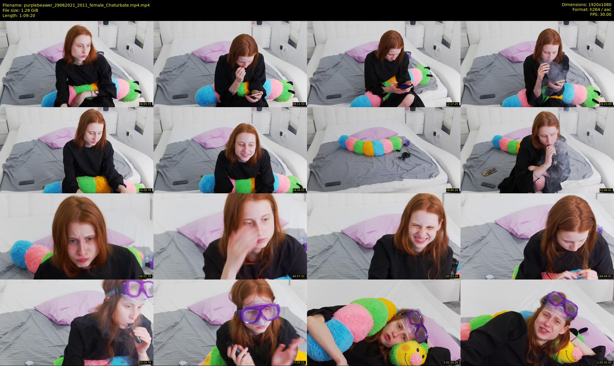 purplebeawer — 70 minute Chaturbate female cam show recording, 1080p, Jun 29, 2021