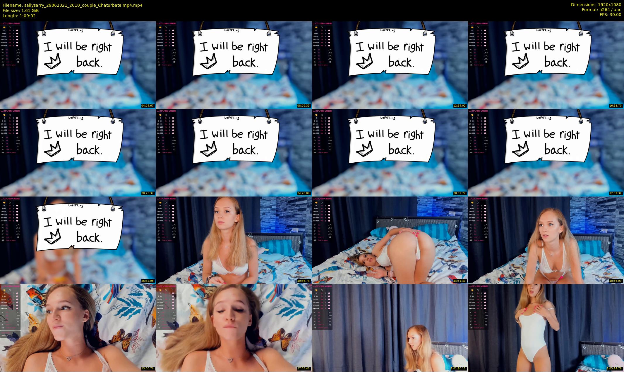 sallysarry — 70 minute Chaturbate couple cam show recording, 1080p, Jun 29, 2021