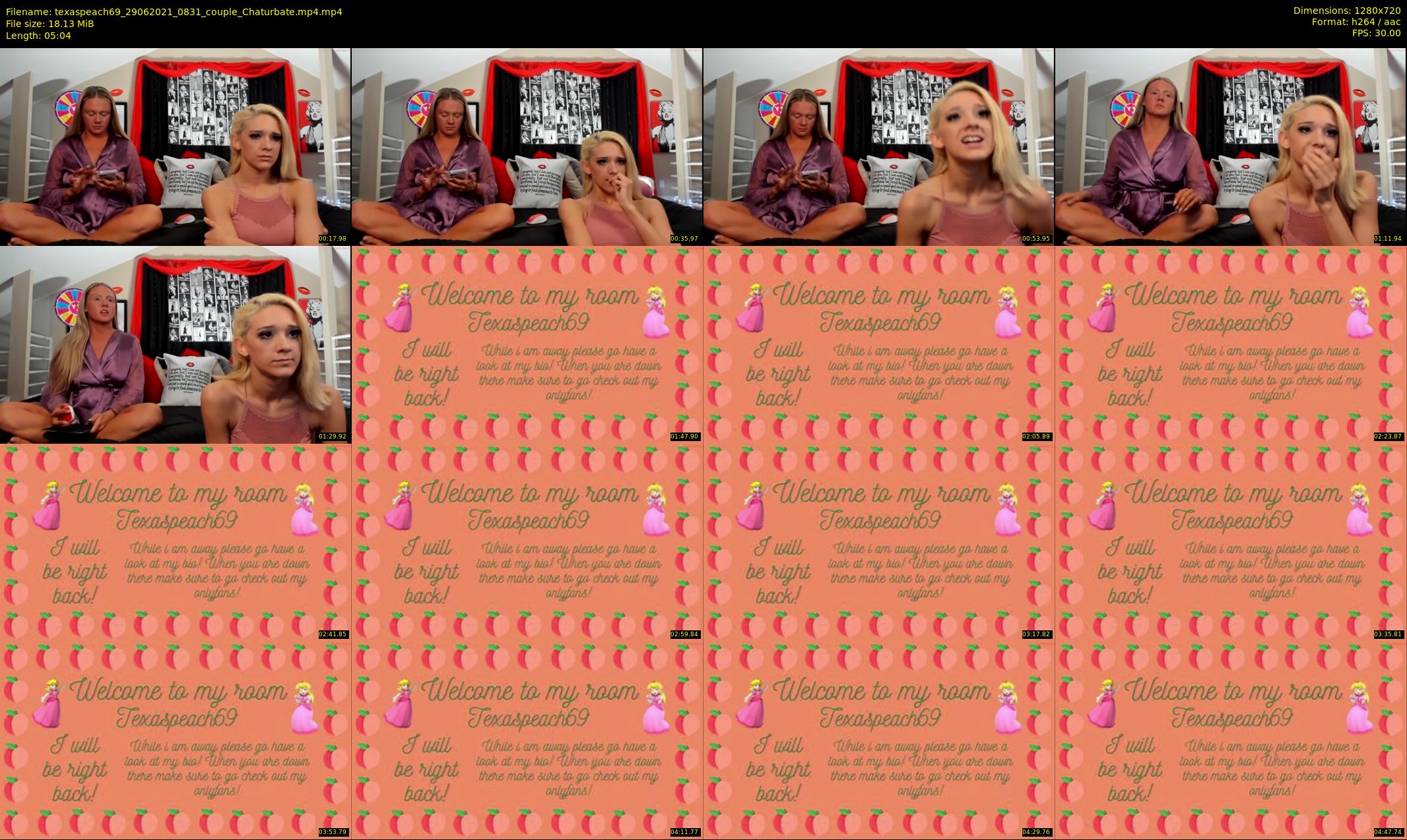 texaspeach69 — 6 minute Chaturbate female cam show recording, 720p, Jun 29, 2021