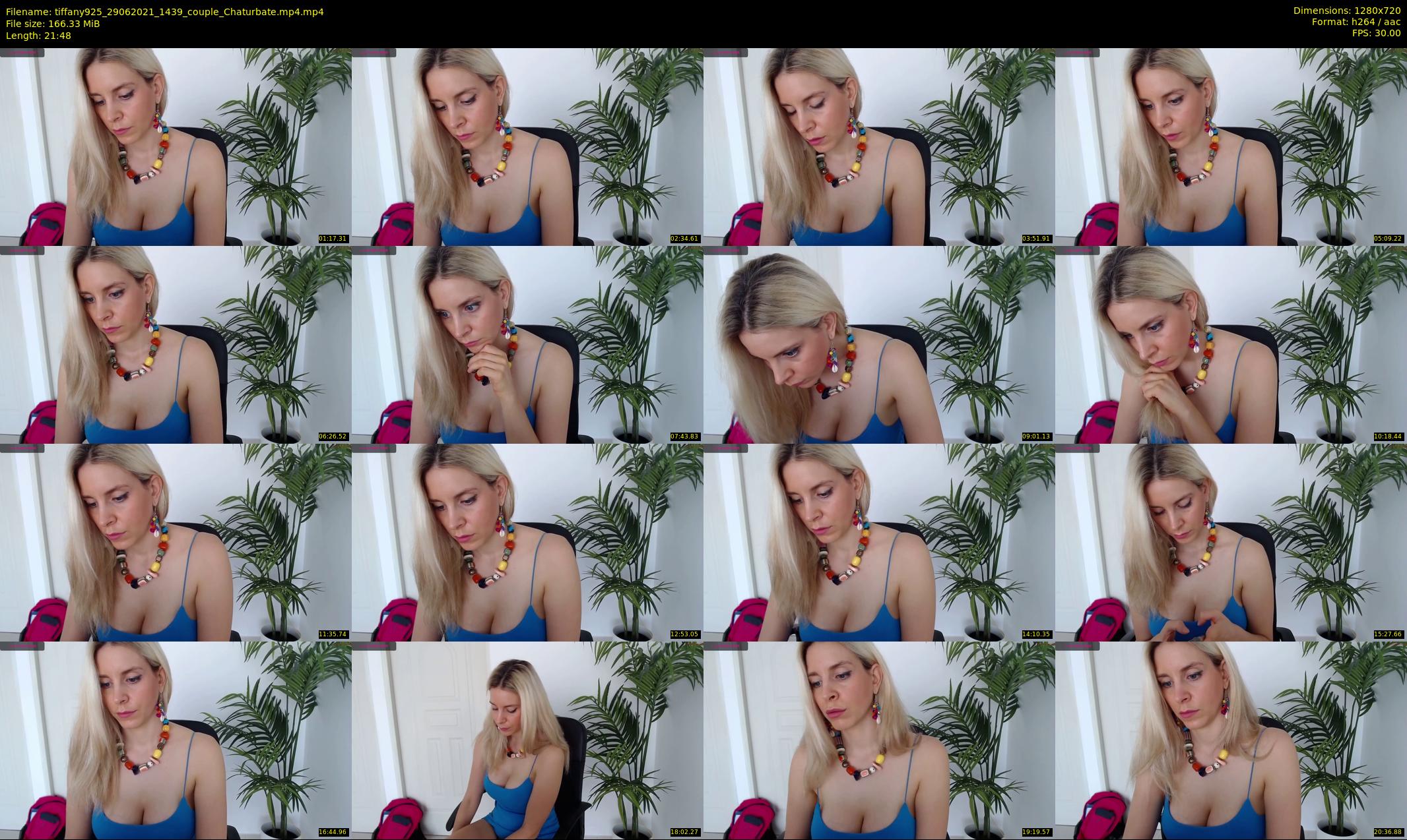 tiffany925 — 22 minute Chaturbate female cam show recording, 720p, Jun 29, 2021