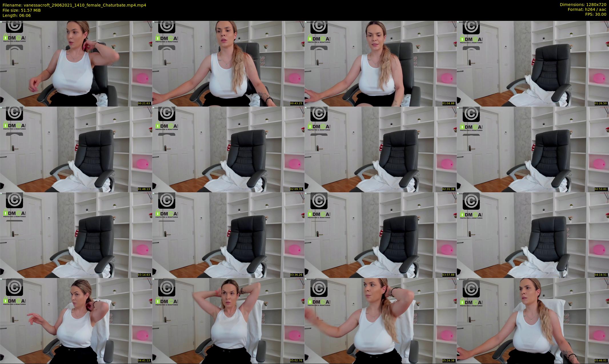 vanessacroft — 7 minute Chaturbate female cam show recording, 720p, Jun 29, 2021