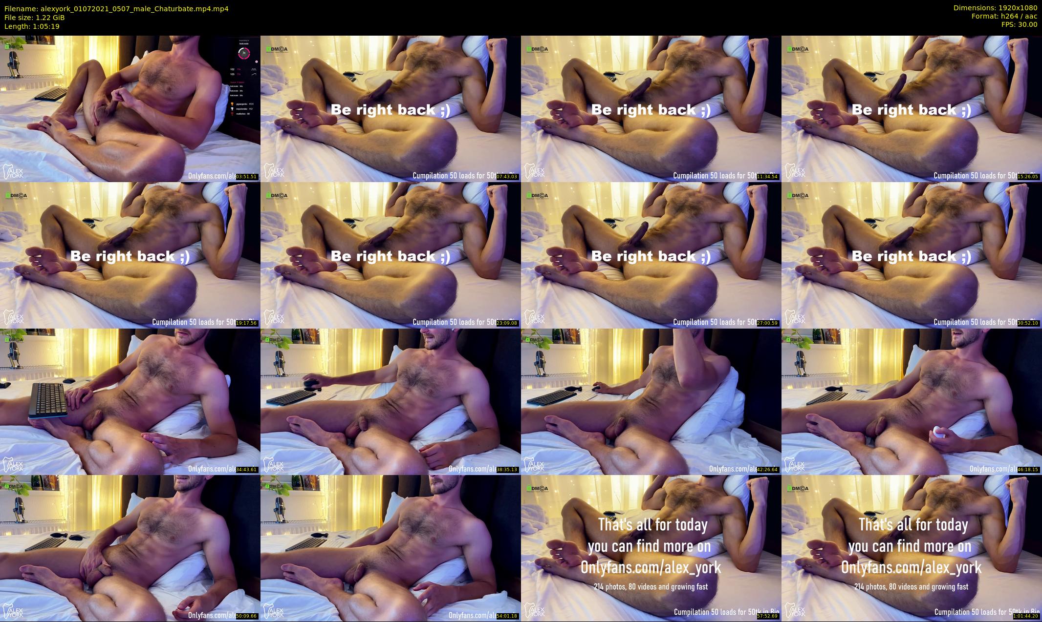 alexyork — 66 minute Chaturbate male cam show recording, 1080p, Jul 1, 2021