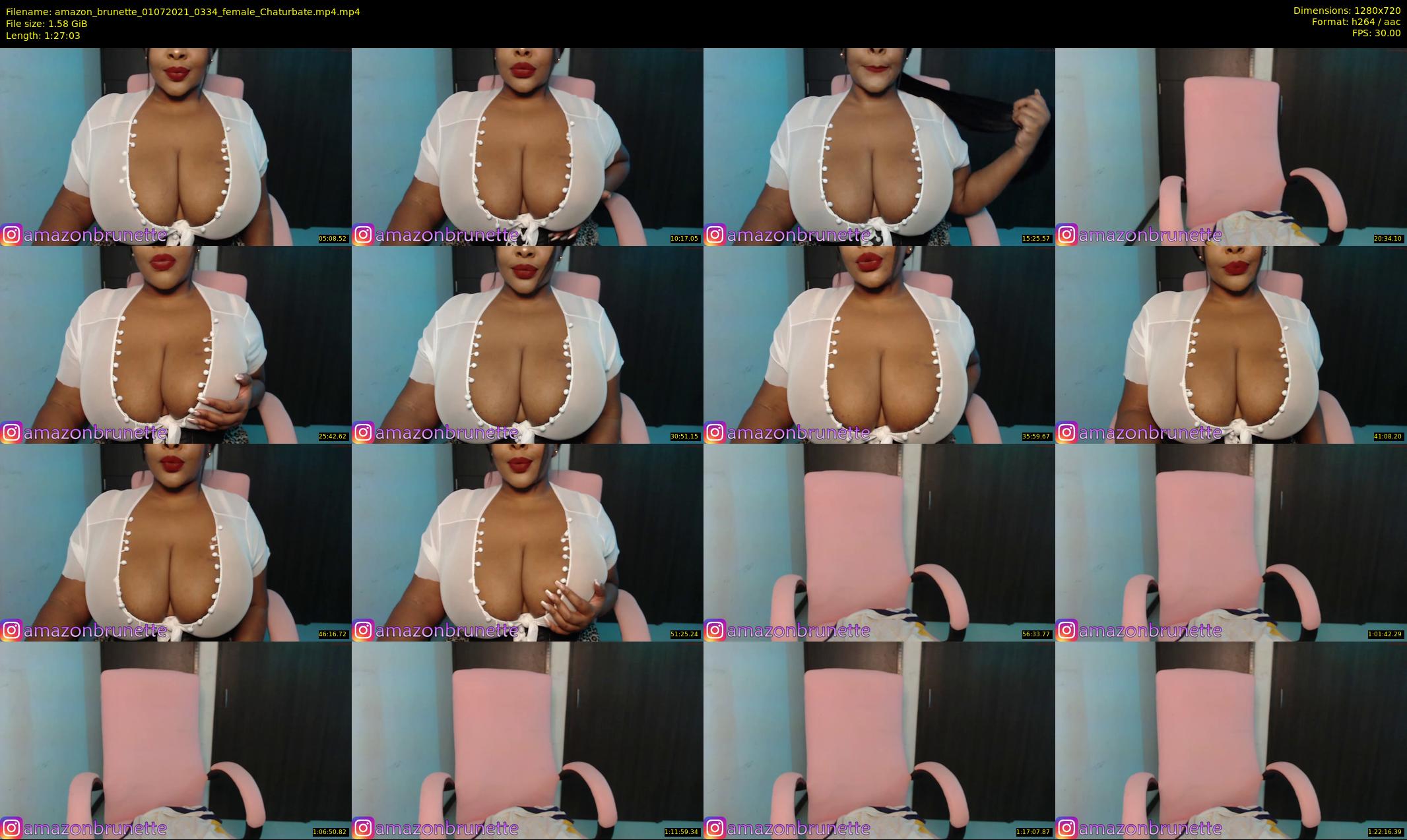 amazon_brunette — 88 minute Chaturbate female cam show recording, 720p, Jul 1, 2021