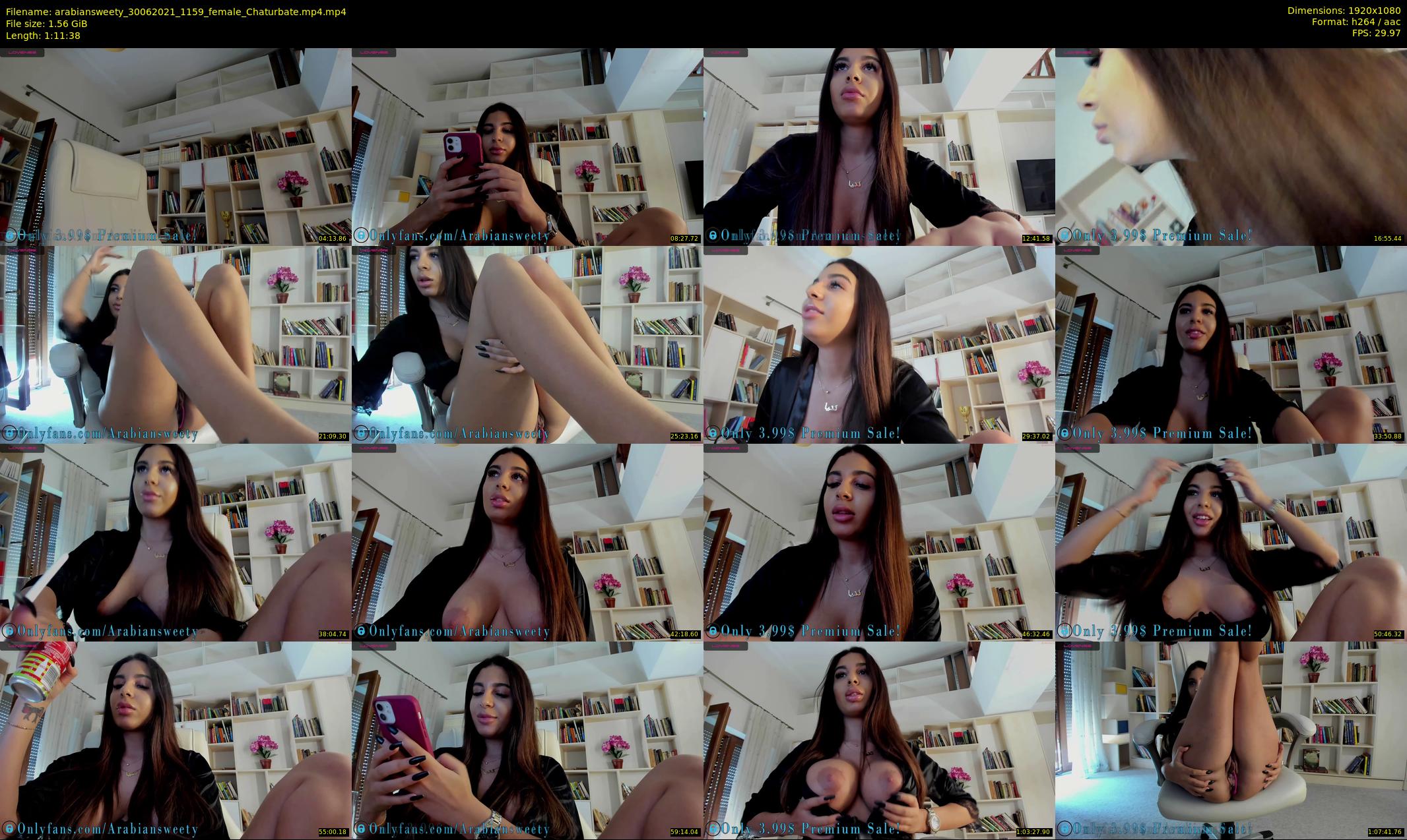 arabiansweety — 72 minute Chaturbate female cam show recording, 1080p, Jun 30, 2021