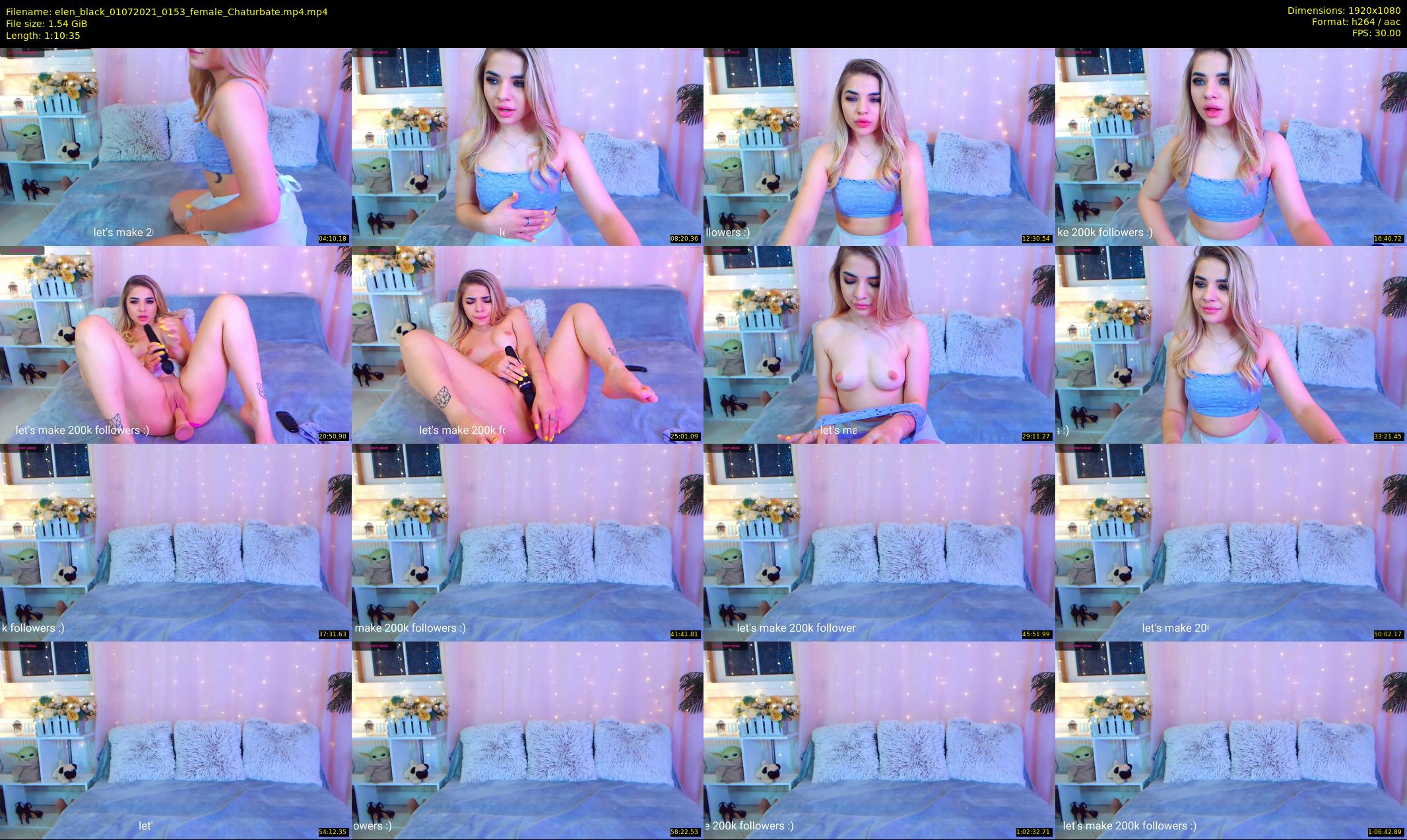 elen_black — 71 minute Chaturbate female cam show recording, 1080p, Jul 1, 2021