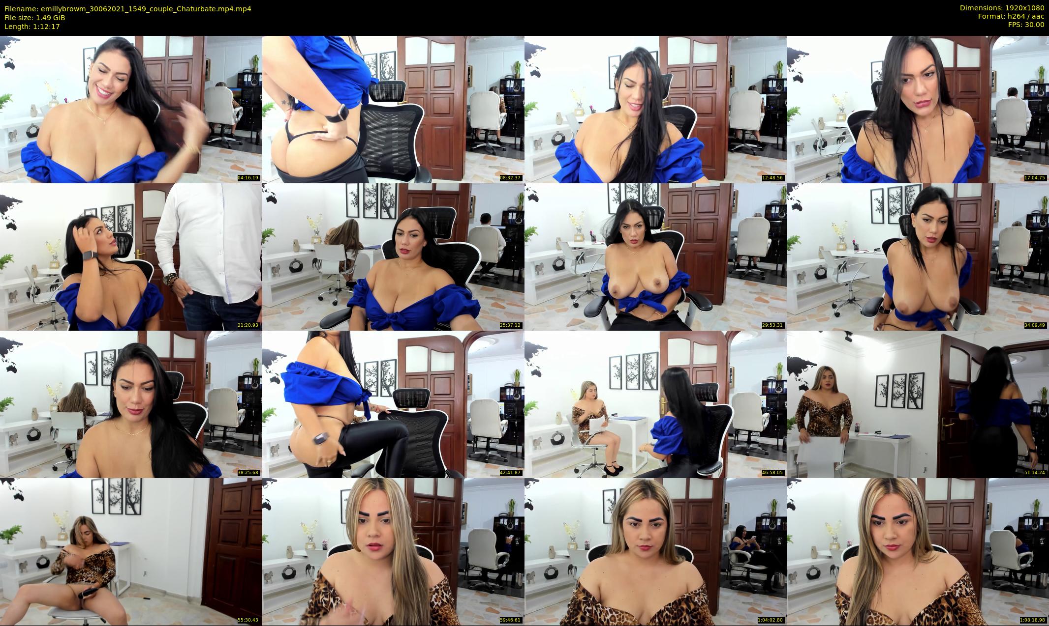 emillybrowm — 73 minute Chaturbate couple cam show recording, 1080p, Jun 30, 2021