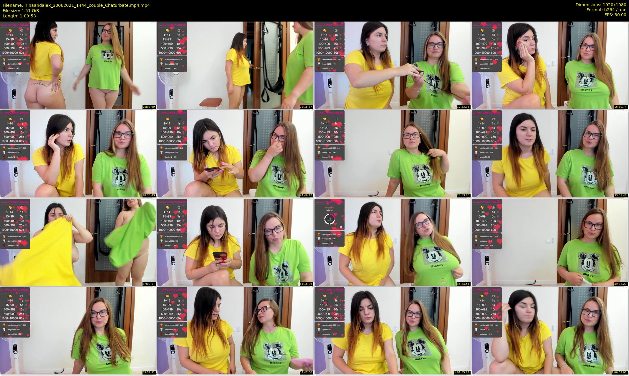irinaandalex — 70 minute Chaturbate couple cam show recording, 1080p, Jun 30, 2021