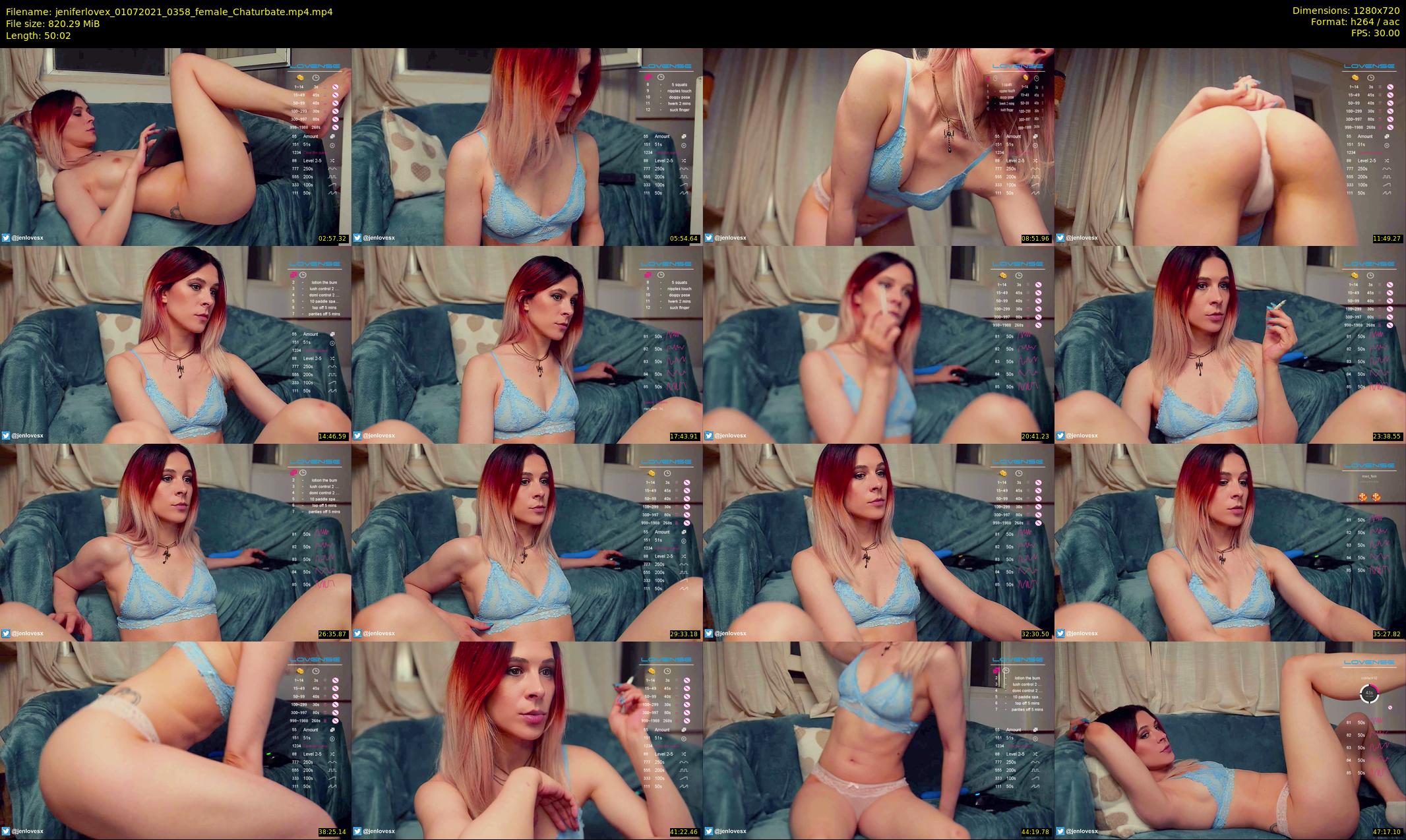 jeniferlovex — 51 minute Chaturbate female cam show recording, 720p, Jul 1, 2021