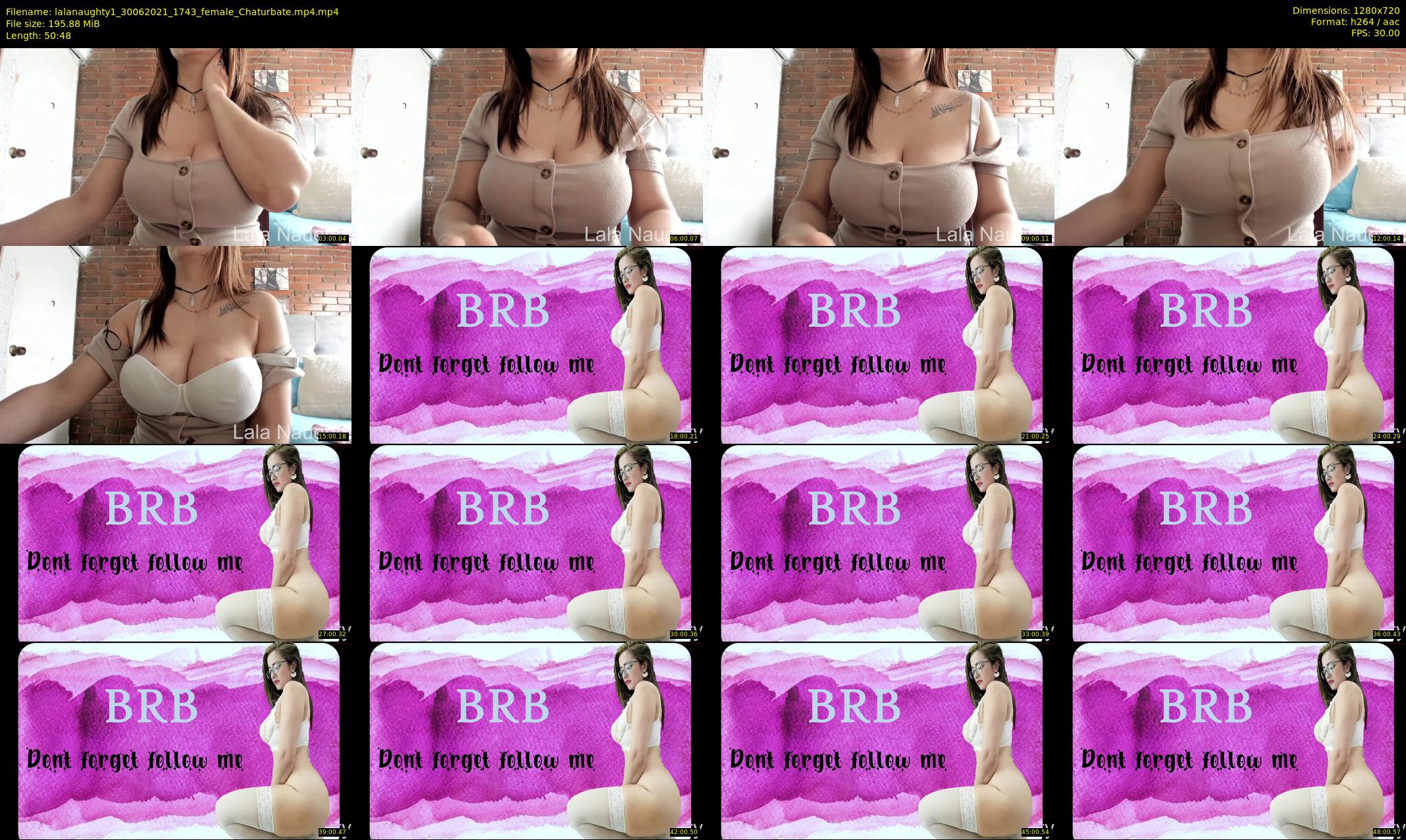 lalanaughty1 — 51 minute Chaturbate female cam show recording, 720p, Jun 30, 2021